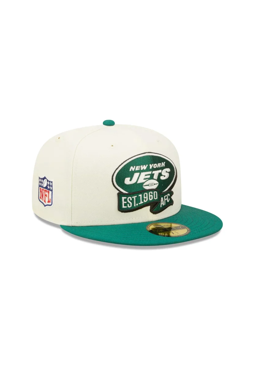 New York Jets NFL 2022 Sideline Chrome White 59Fifty Basecap New Era 7  1/2 - Image 3
