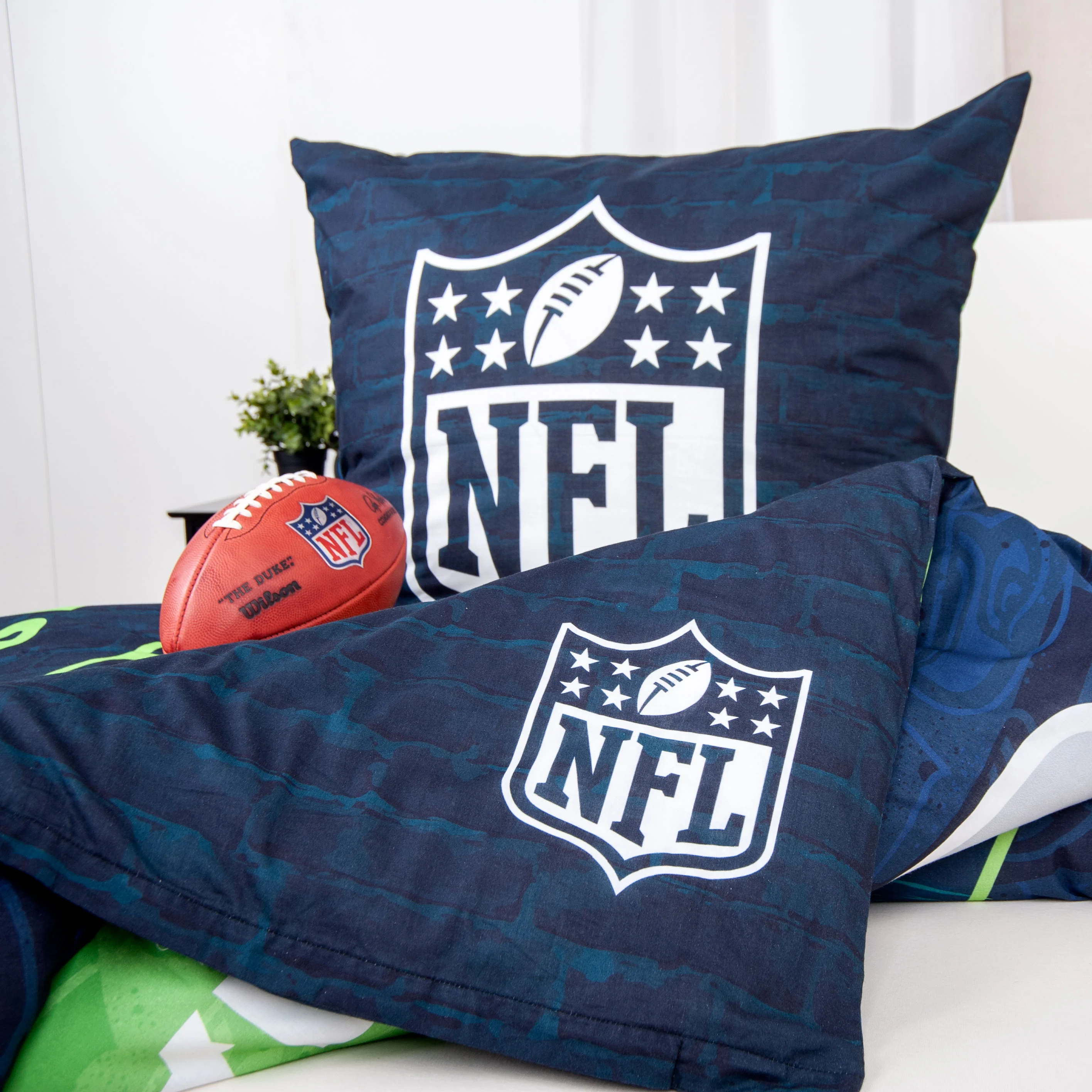 NFL Bettwäsche-Set 'Seattle Seahawks' – 135x200 cm, Renforcé - Image 3
