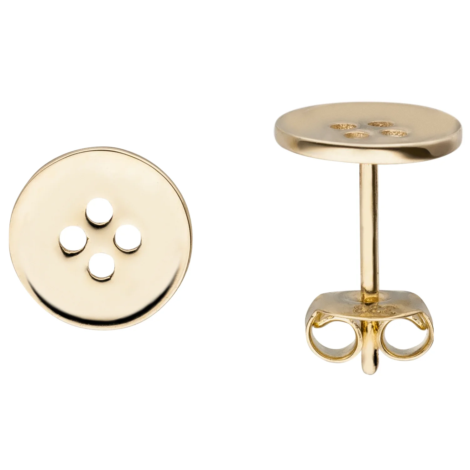 Ohrstecker Knöpfe 333 Gold Gelbgold - Image 2