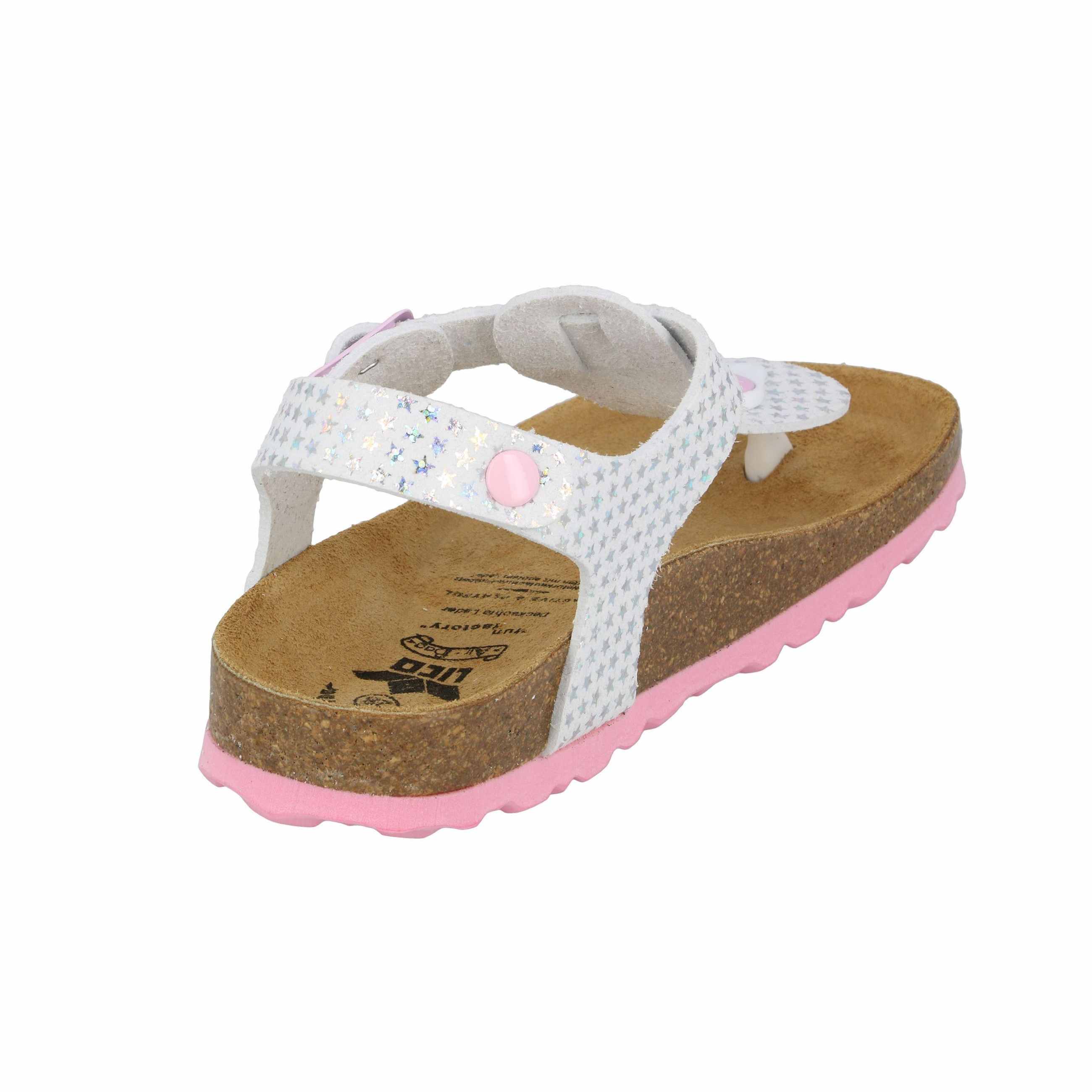 Pantolette Mädchen Schnallen weiß LICO Bioline starprint - Image 39