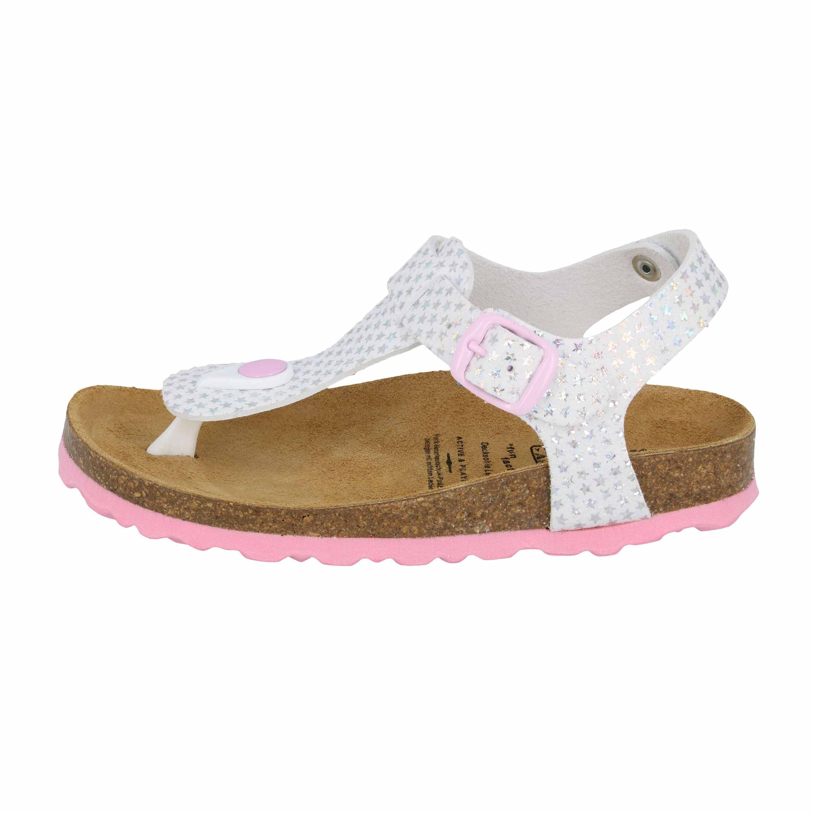 Pantolette Mädchen Schnallen weiß LICO Bioline starprint - Image 61