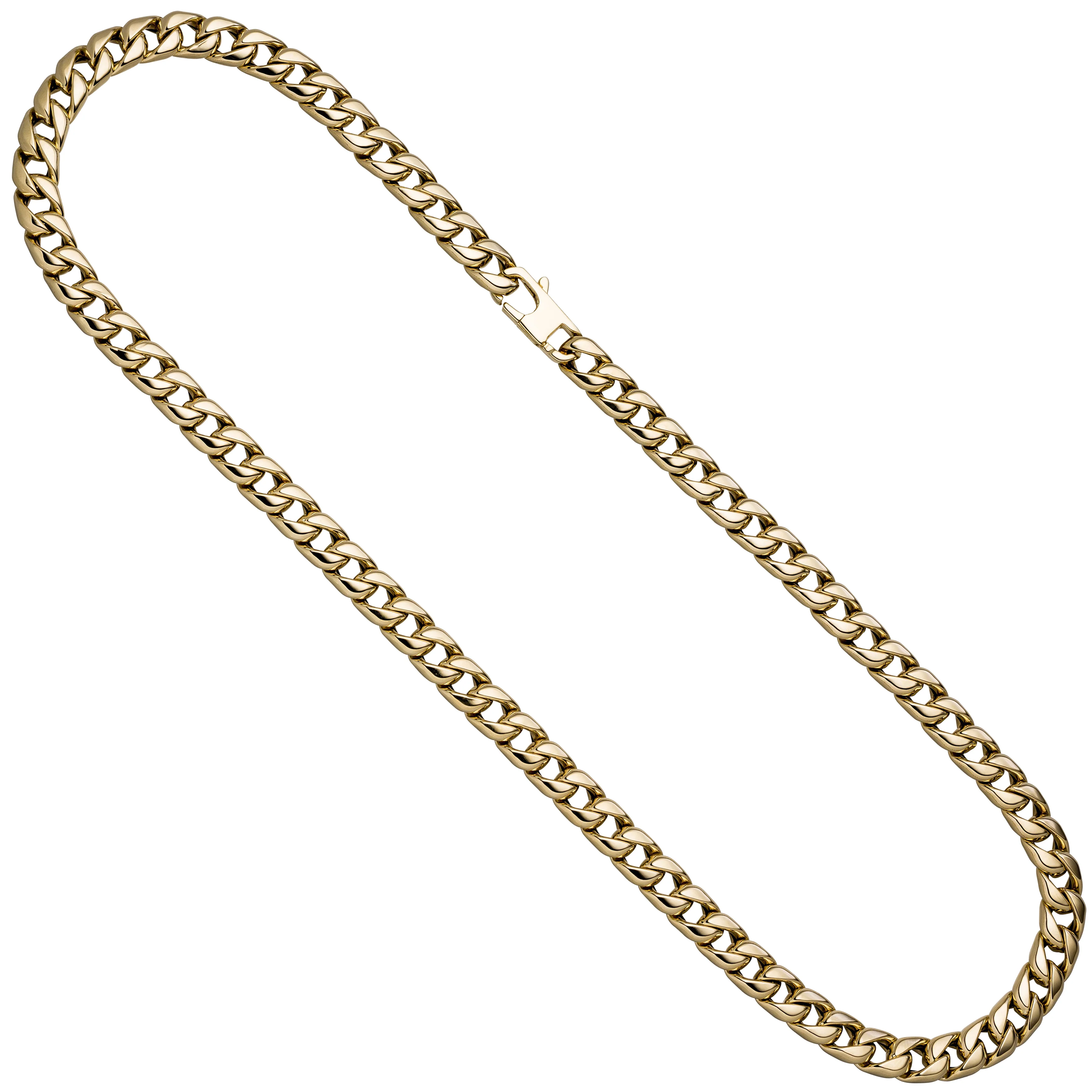 Panzerkette 585 Gold Gelbgold 50 cm Kette Halskette Goldkette Karabiner