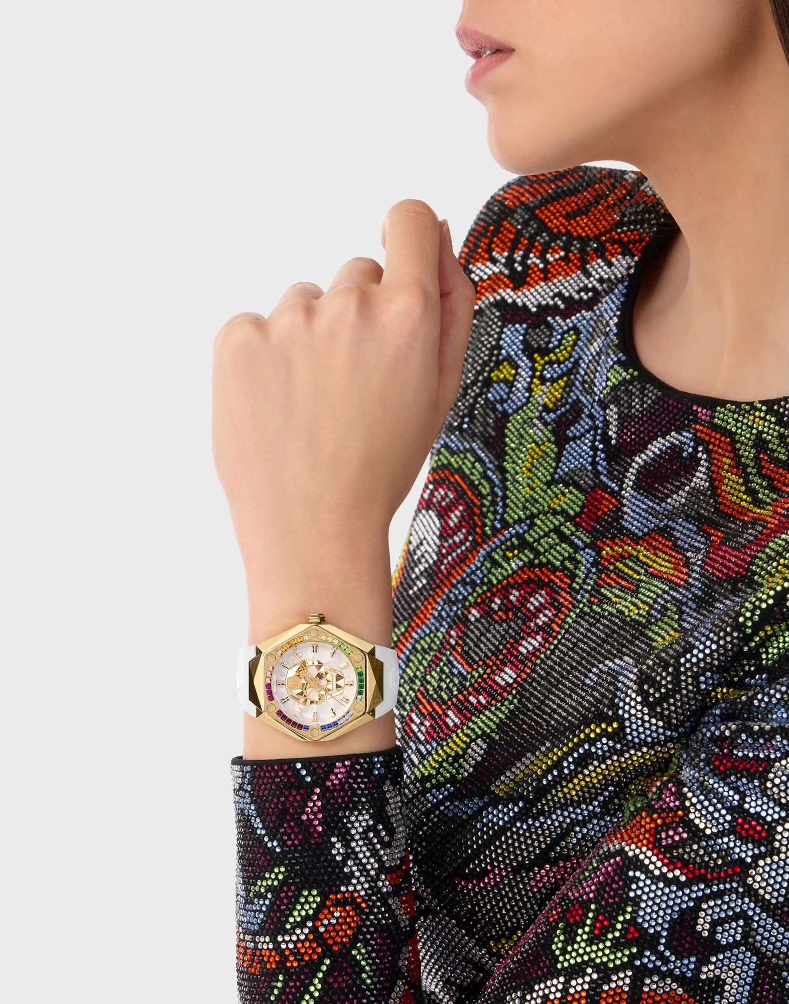 Philipp Plein Damen Uhr Analog Quarz $KULL SPIKES LADY PWADA0324 Silikon - Image 4