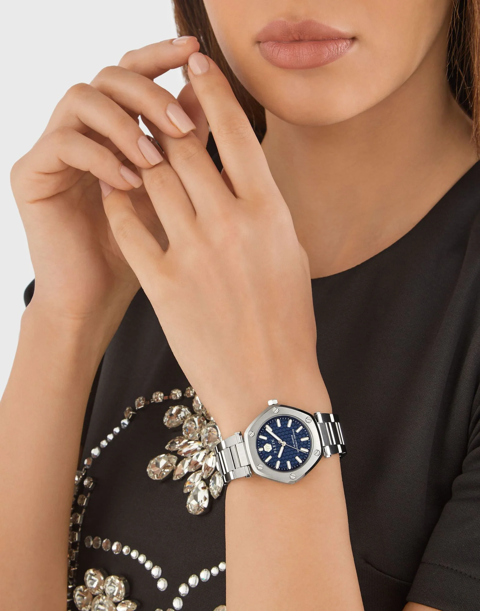 Philipp Plein Damen Uhr Analog Quarz THE HEXAGON PW1BA0423 Edelstahl - Image 5