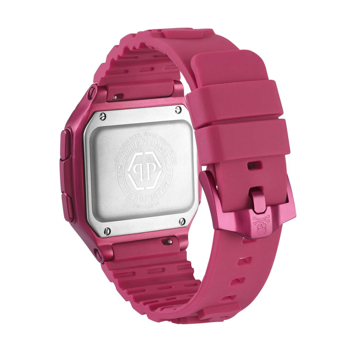 Philipp Plein Damen Uhr Digital Quarz HYPER SHOCK Pink PWHAA0121 Silikon - Image 2