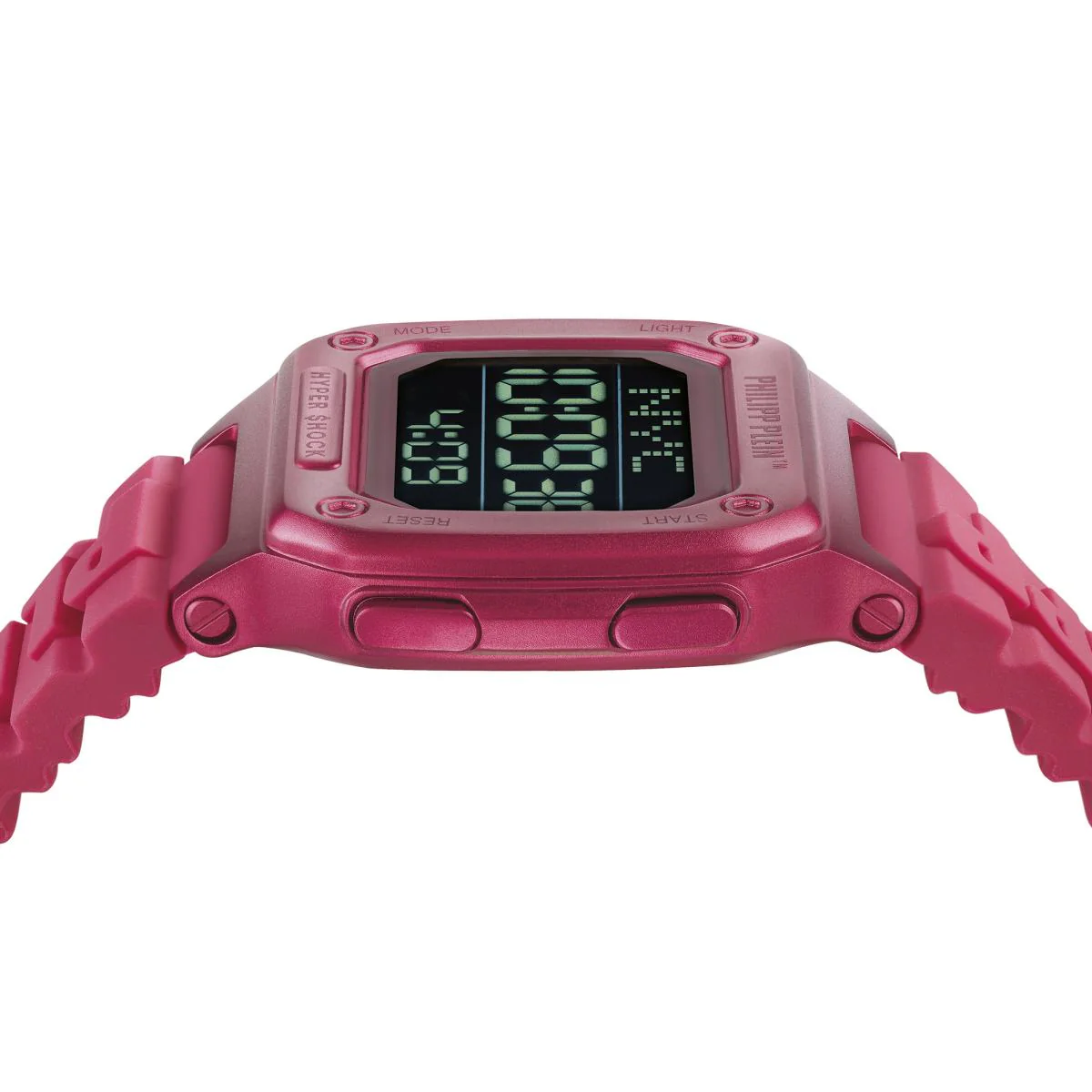 Philipp Plein Damen Uhr Digital Quarz HYPER SHOCK Pink PWHAA0121 Silikon - Image 3