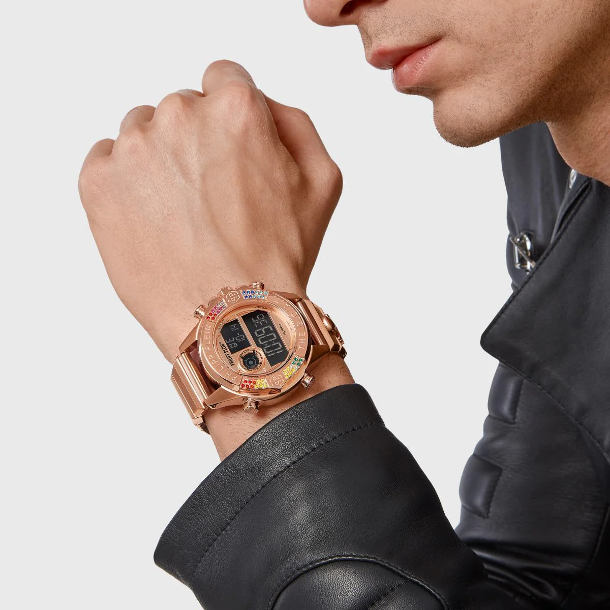 Philipp Plein Damen Uhr Digital Quarz THE G.O.A.T Roségold PWFAA0721 Edelstahl - Image 4