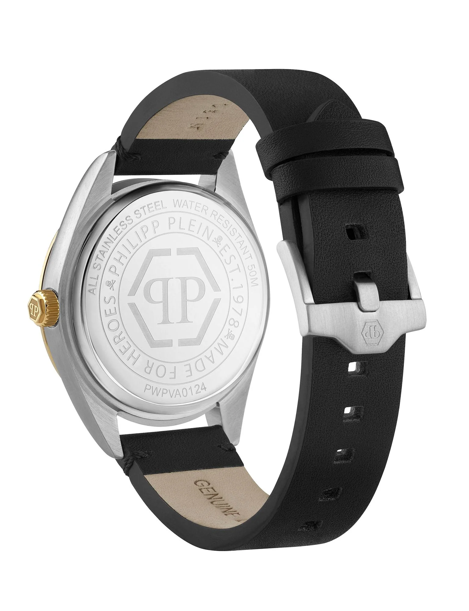 Philipp Plein Herren Uhr Analog Quarz DATE SUPERLATIVE GENT PWPVA0124 Leder - Image 2