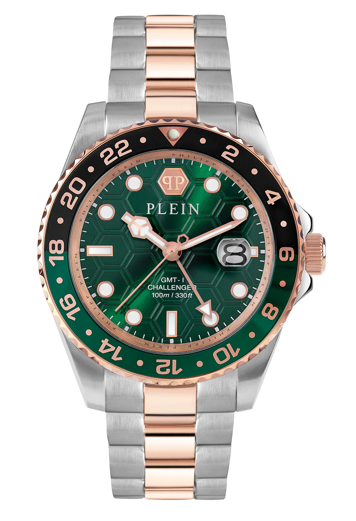 Philipp Plein Herren Uhr Analog Quarz GMT-I CHALLENGER PWYBA0623 Edelstahl