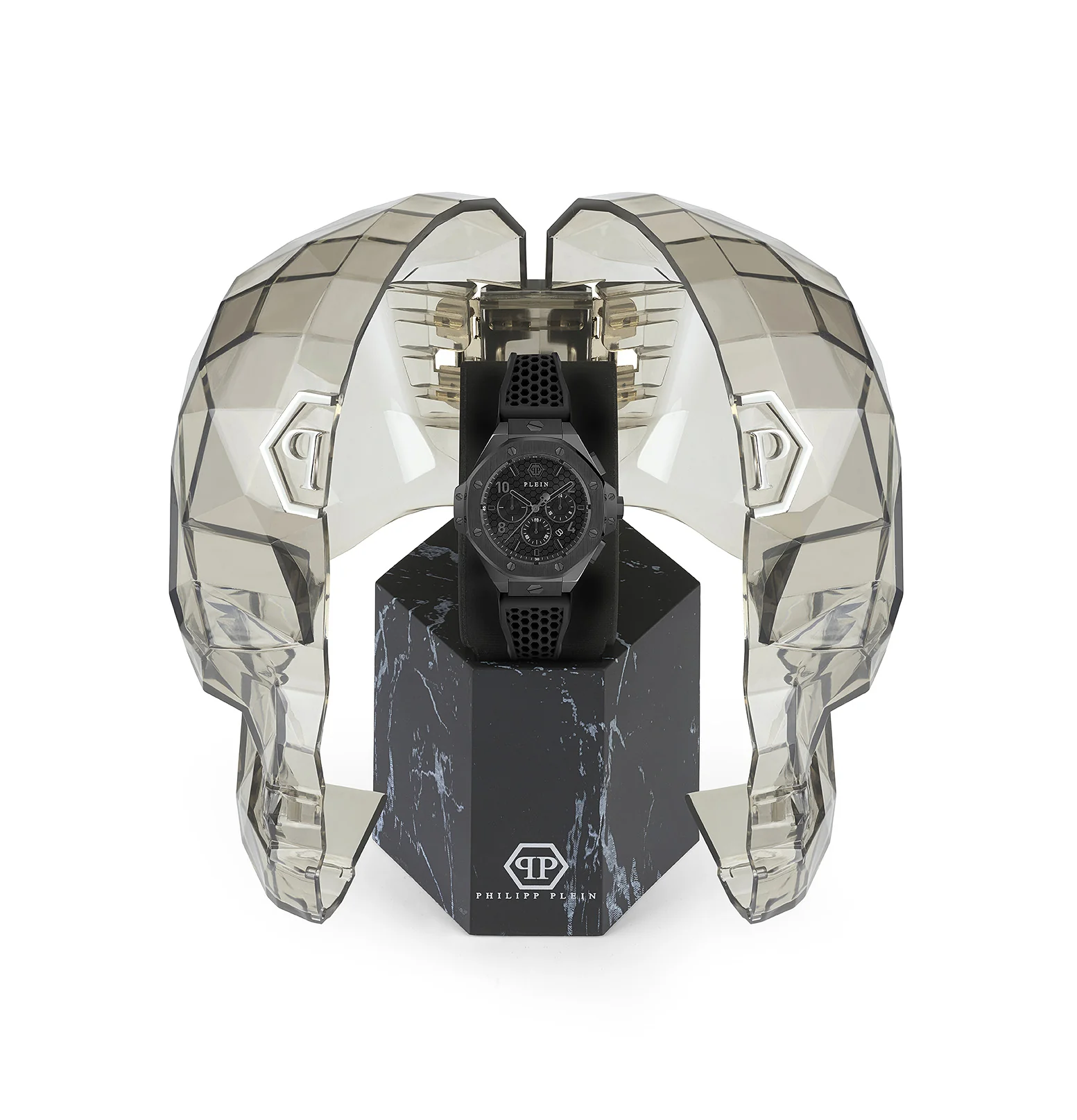 Philipp Plein Herren Uhr Analog Quarz PLEIN CHRONO ROYAL 46 MM PWPRA0924 Silikon - Image 4