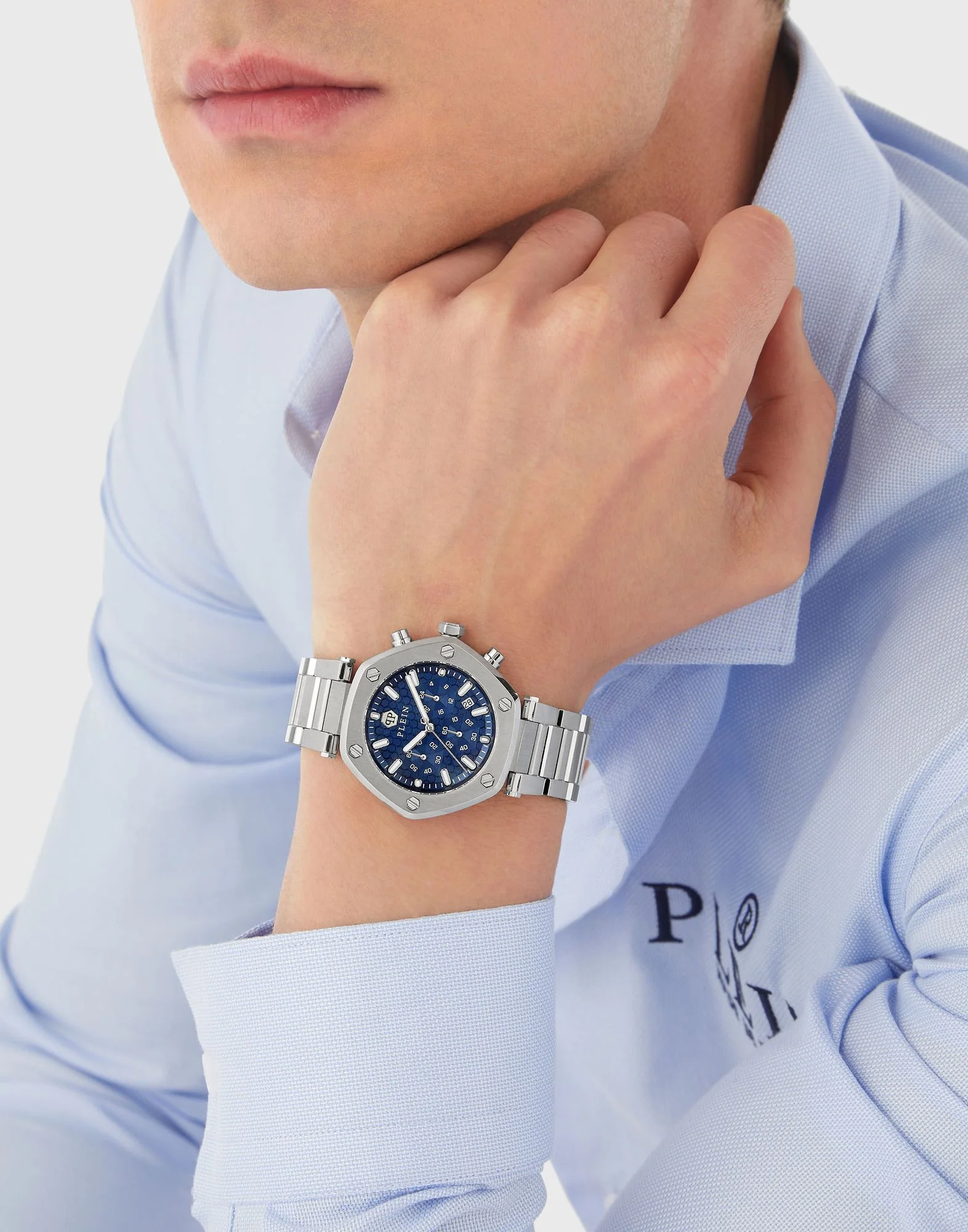 Philipp Plein Herren Uhr Analog Quarz THE HEXAGON CHRONO PWZBA0323 Edelstahl - Image 5