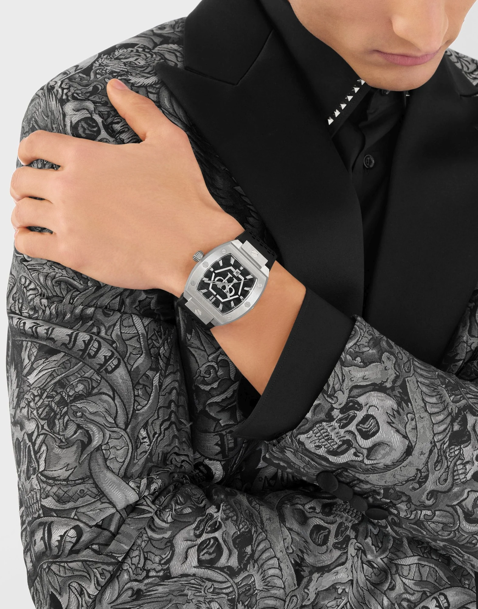 Philipp Plein Herren Uhr Analog Quarz The HEXAGON phantom PWPUA0524 - Image 4