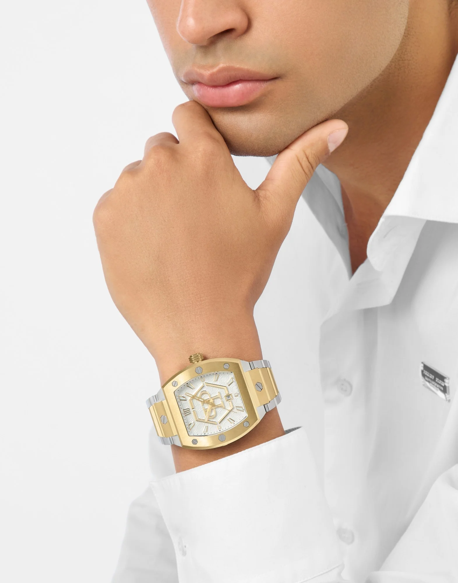 Philipp Plein Herren Uhr Analog Quarz The HEXAGON phantom PWPUA0925 Edelstahl - Image 4