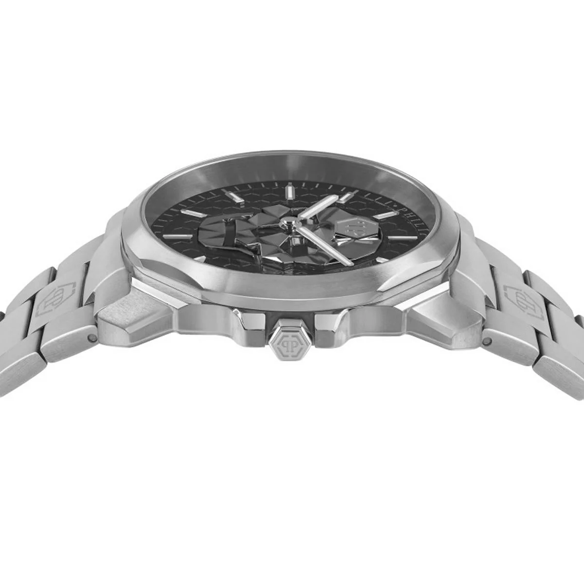 Philipp Plein Herren Uhr Analog Quarz THE $KULL KING silber PWLAA0622 Edelstahl - Image 3