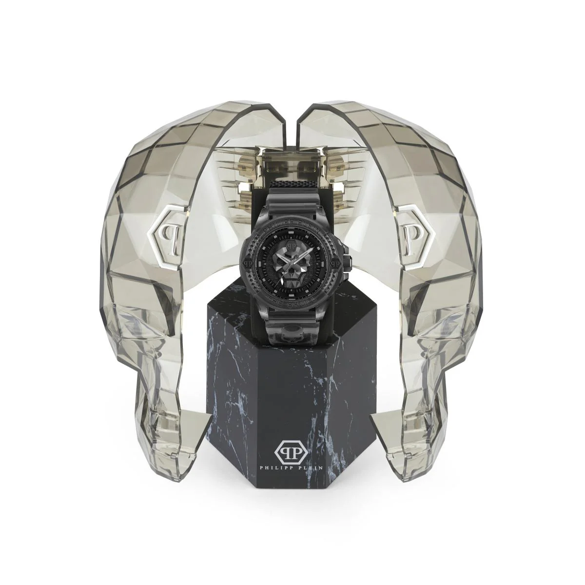Philipp Plein Herren Uhr Analog Quarz THE $KULL SYNTHETIC Schwarz PWWAA0523 Silikon - Image 4