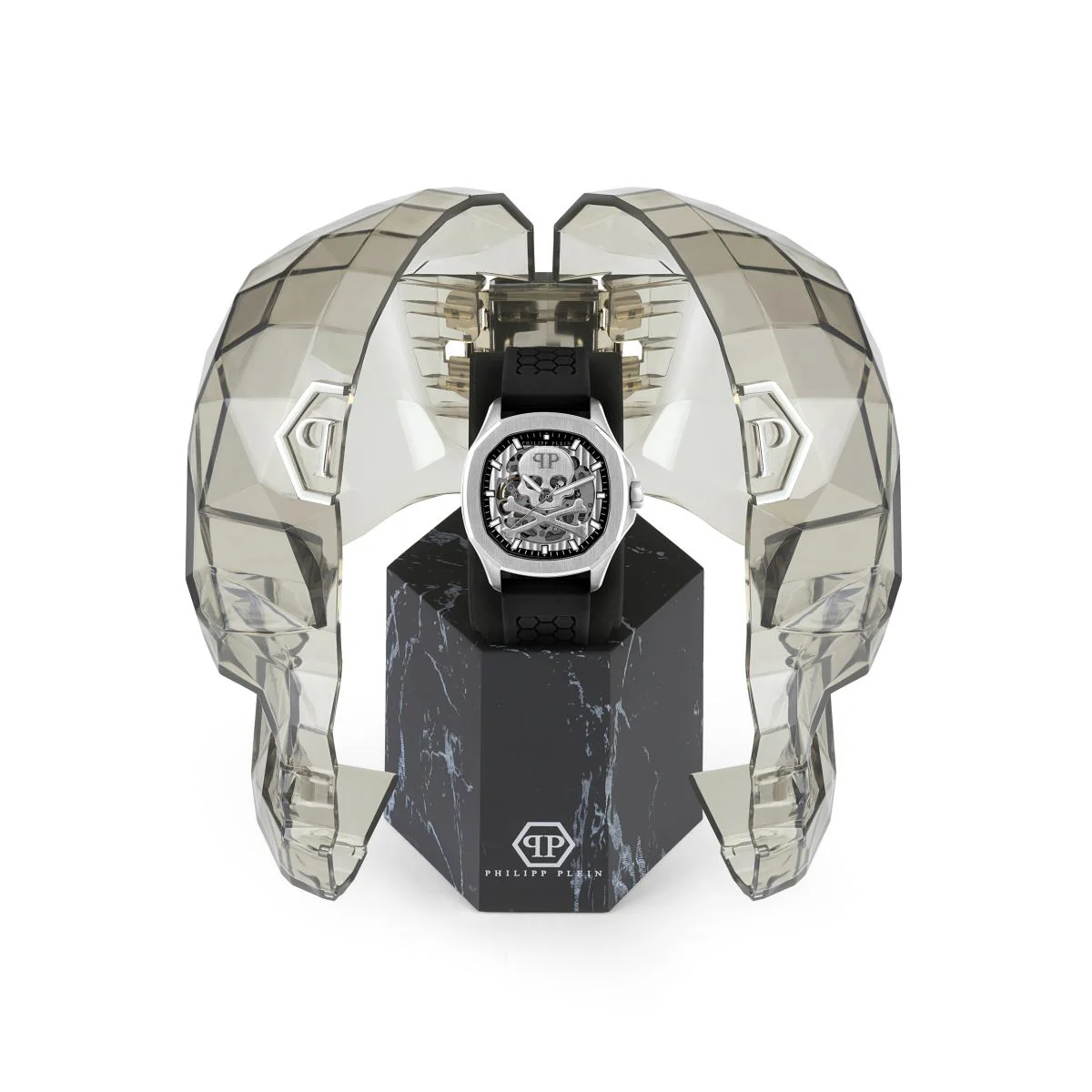 Philipp Plein Herren Uhr Automatik $KELETON $PECTRE PWRAA0123 Silikon - Image 4