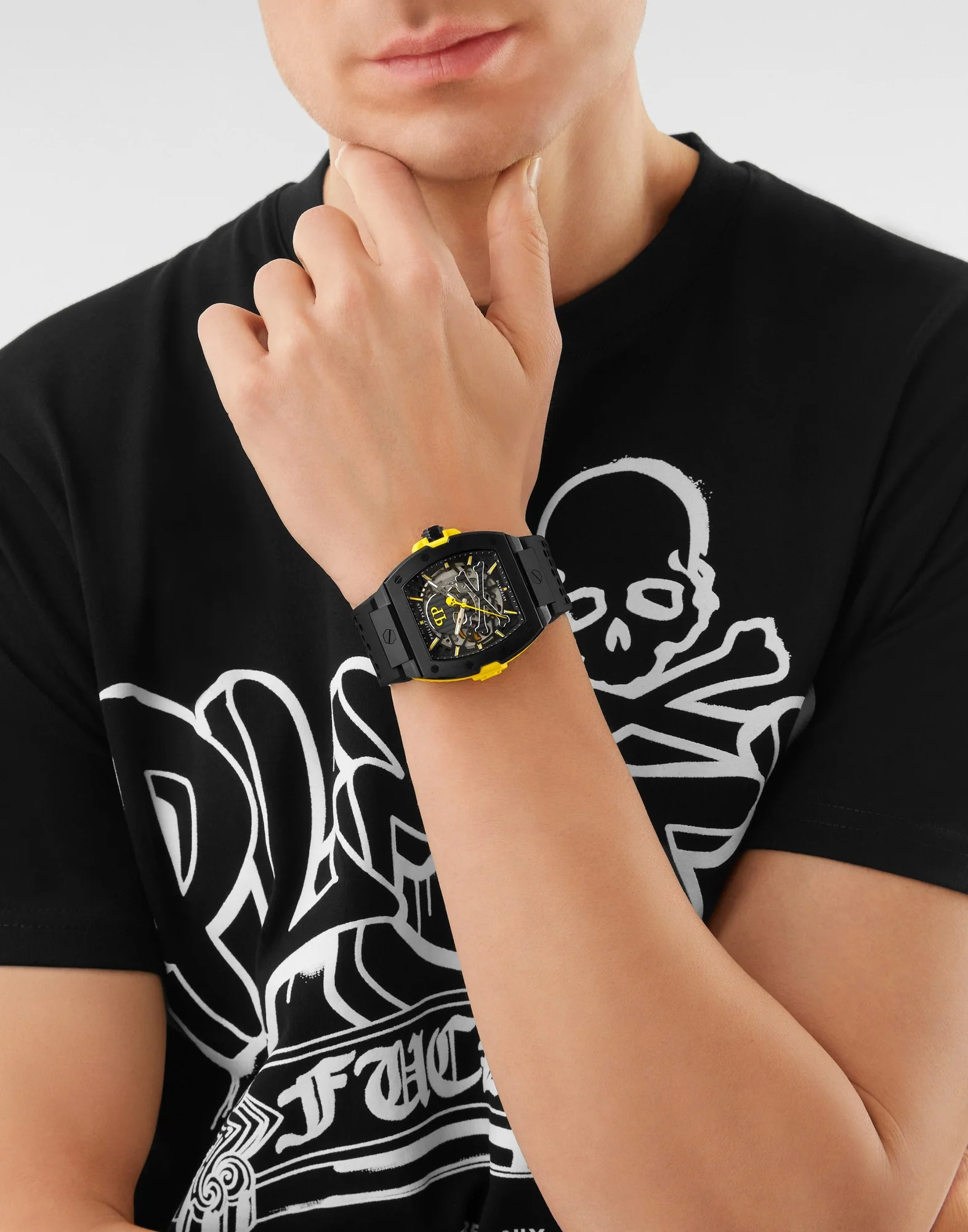 Philipp Plein Herren Uhr Automatik THE $KELETON 2.0 PWJFA1526 Silikon - Image 4