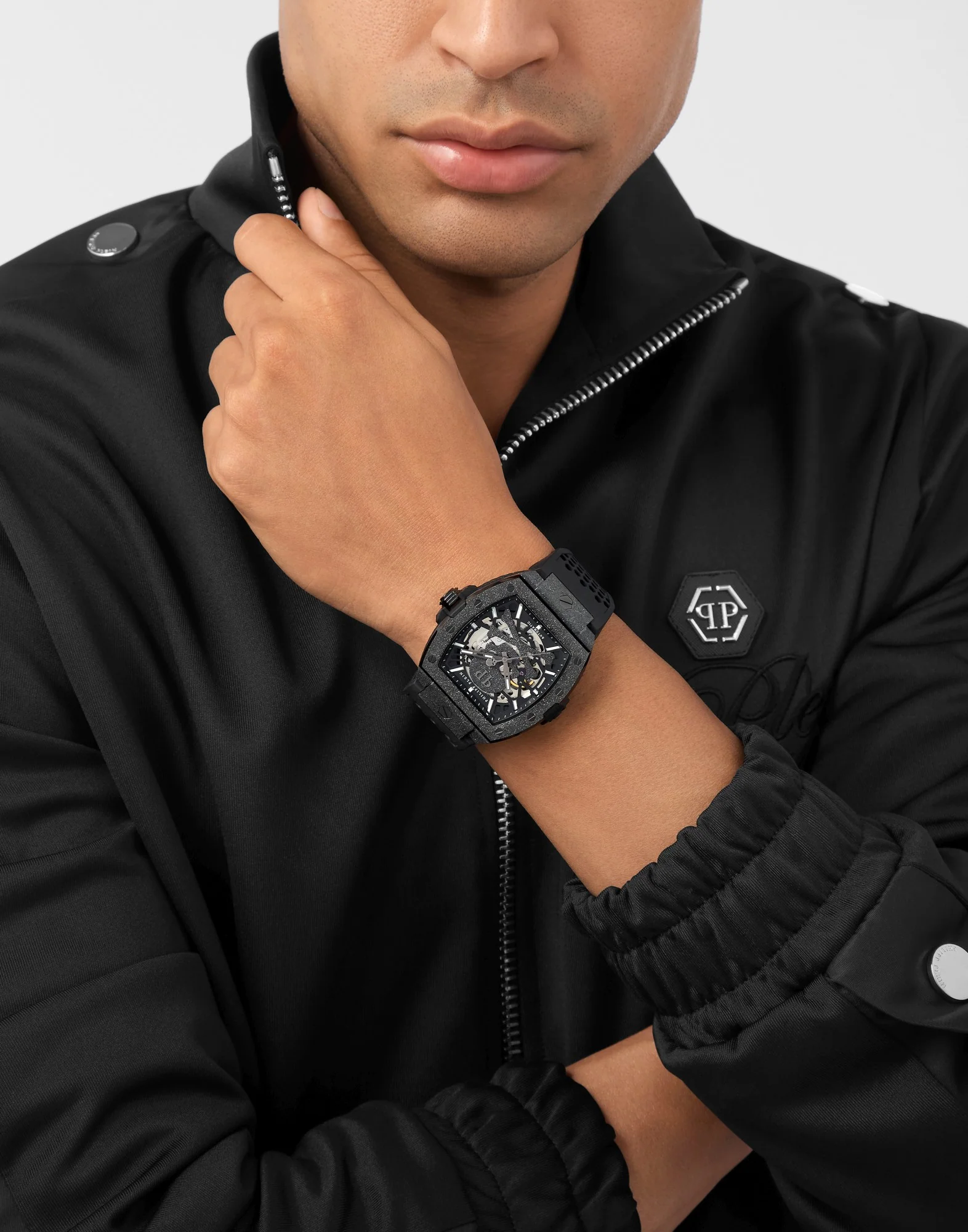 Philipp Plein Herren Uhr Automatik THE $KELETON FROSTED PWJFA1125 Silikon - Image 4