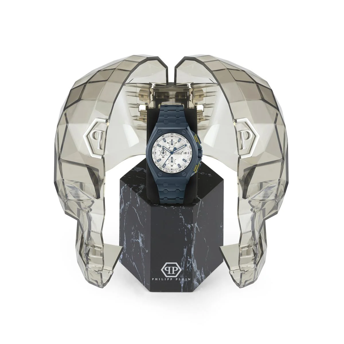 Philipp Plein Herren Uhr Chrono Quarz PLEIN EXTREME blau PWGAA0721 Edelstahl - Image 3