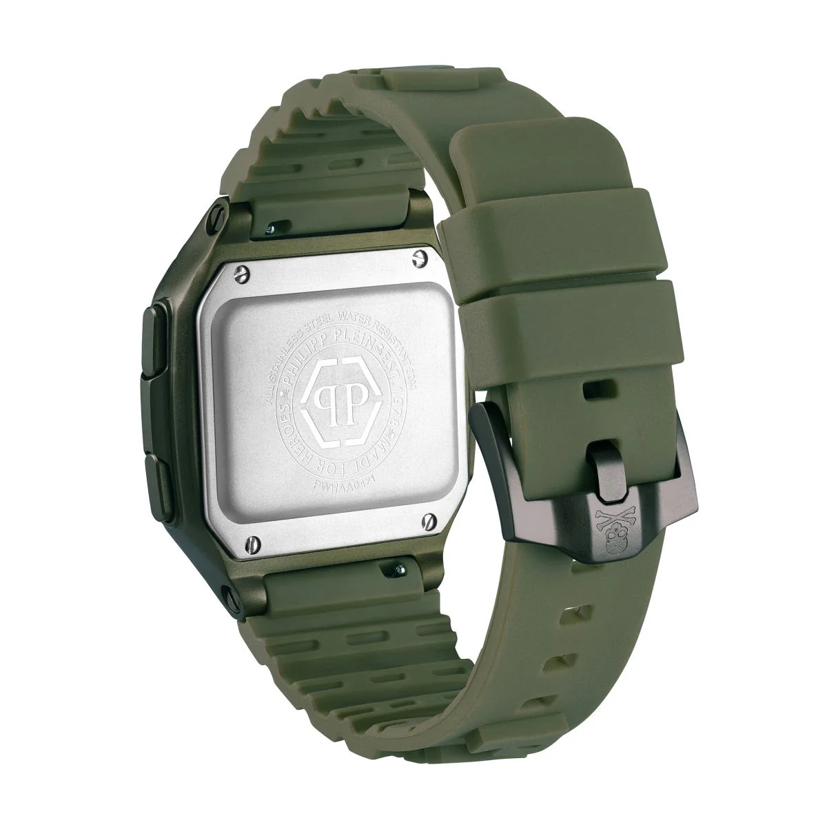 Philipp Plein Herren Uhr Digital Quarz HYPER SHOCK grün PWHAA0421 Silikon - Image 3