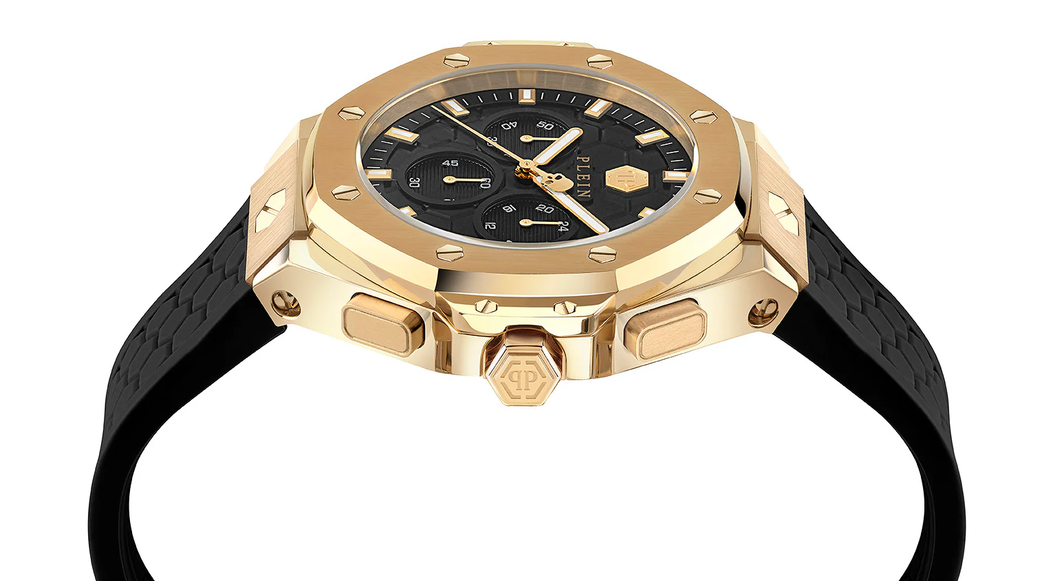 Philipp Plein Unisex Uhr Analog Quarz PLEIN CHRONO ROYAL 42 MM PWPSA0124 Silikon - Image 3