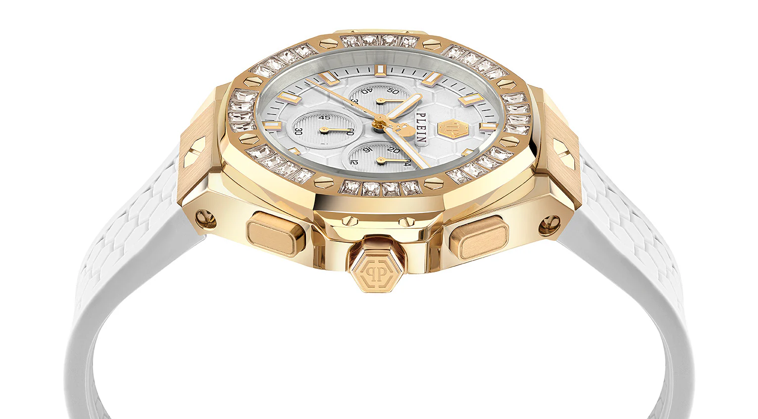 Philipp Plein Unisex Uhr Analog Quarz PLEIN CHRONO ROYAL 42 MM PWPSA0624 Silikon - Image 3