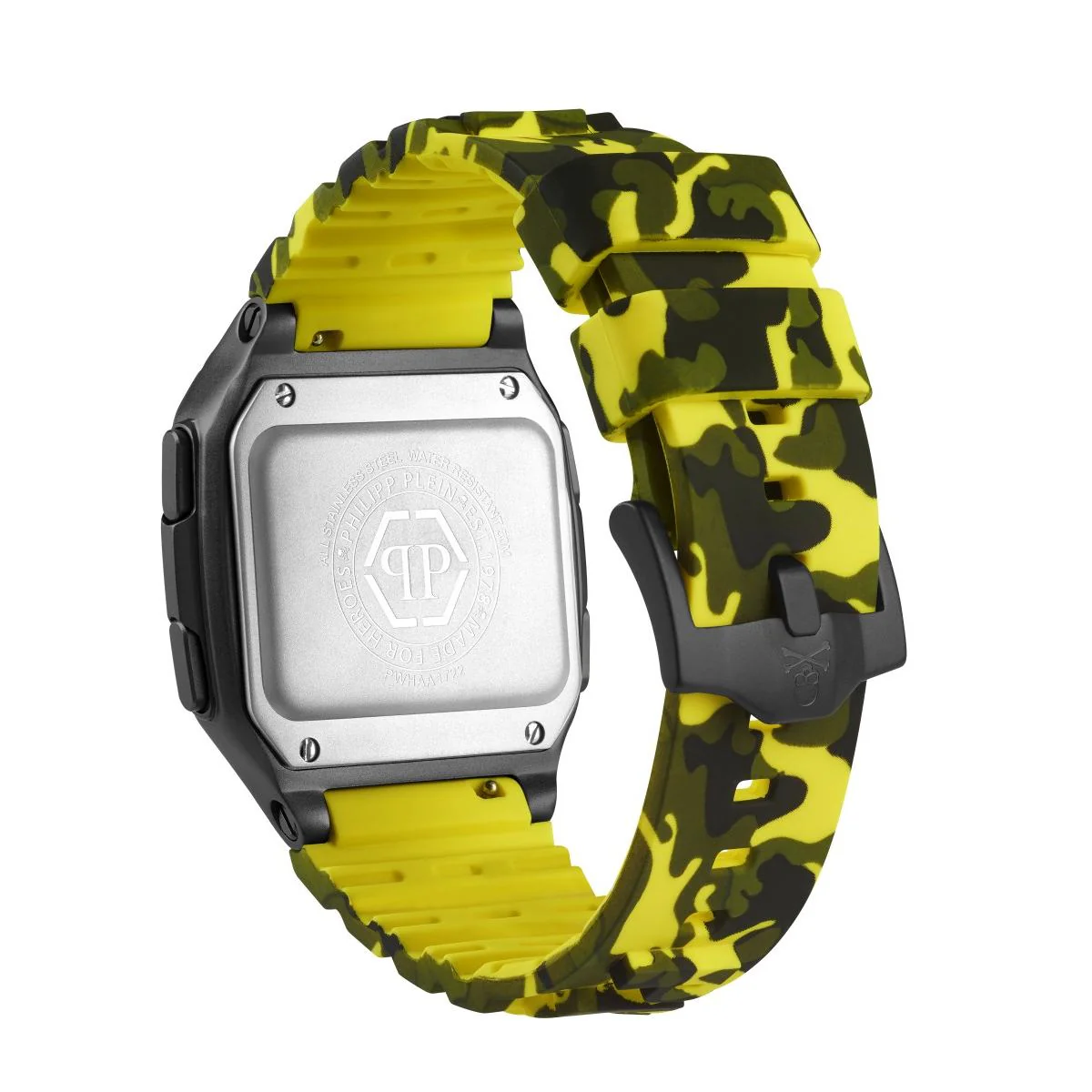 Philipp Plein Unisex Uhr Digital Quarz HYPER SHOCK schwarz PWHAA1722 Silikon - Image 2