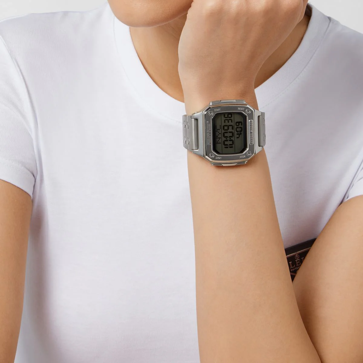 Philipp Plein Unisex Uhr Digital Quarz HYPER SHOCK silber PWHAA0521 Edelstahl - Image 4