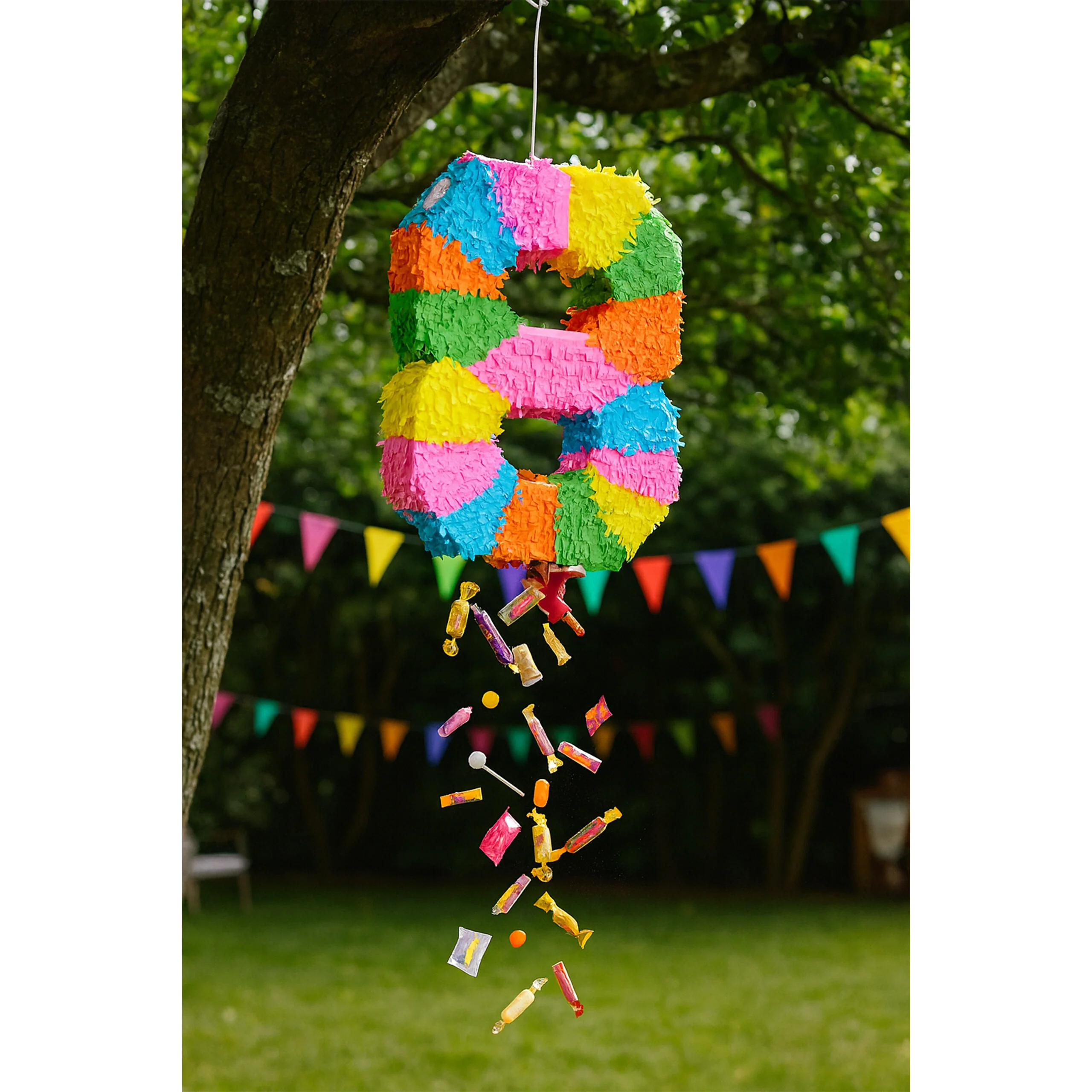 Pinata Zahl mit Stab und Maske - Image 2