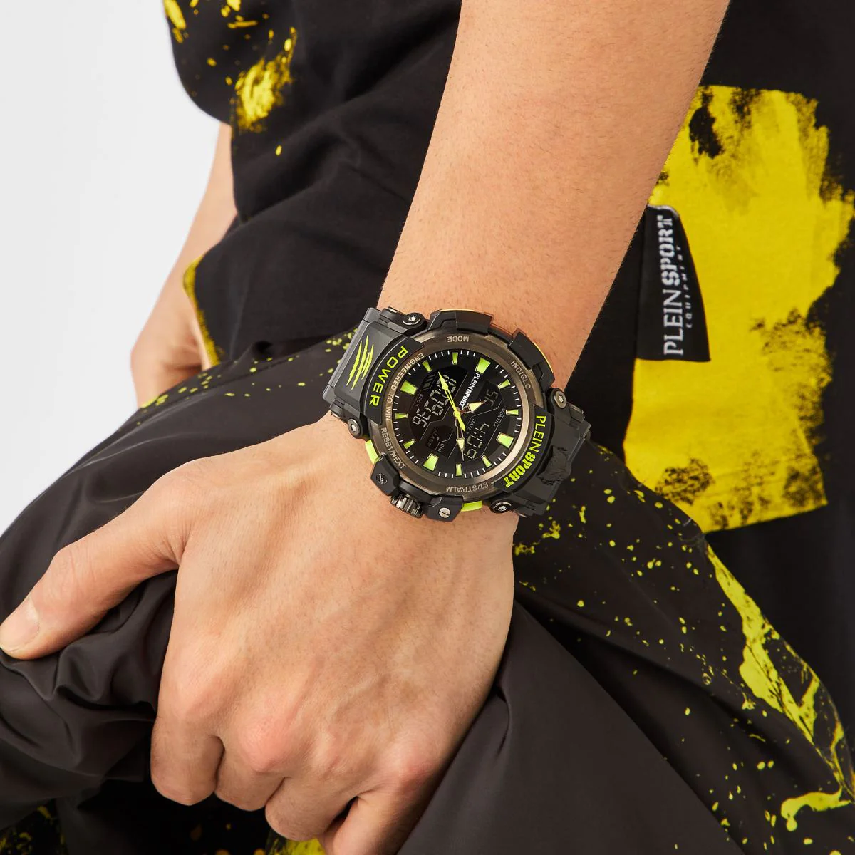 Plein Sport Herren Uhr Analog Digital Quarz COMBAT PSNBA0423 Silikon - Image 4