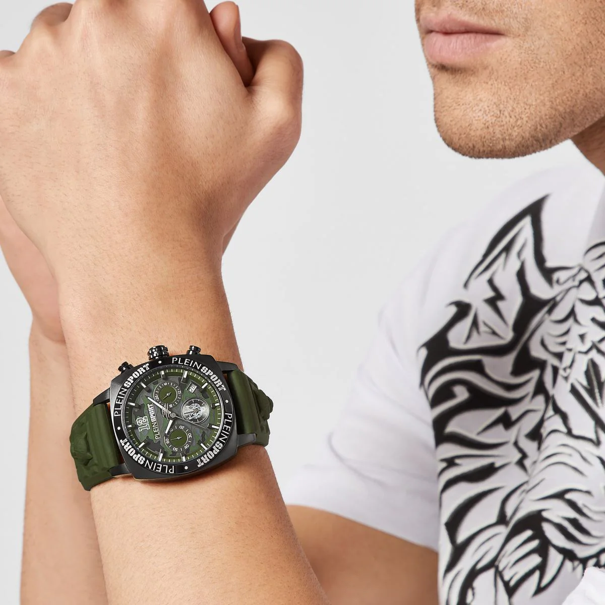 Plein Sport Herren Uhr Analog Quarz WILDCAT CHRONO PSGBA0223 Silikon - Image 5