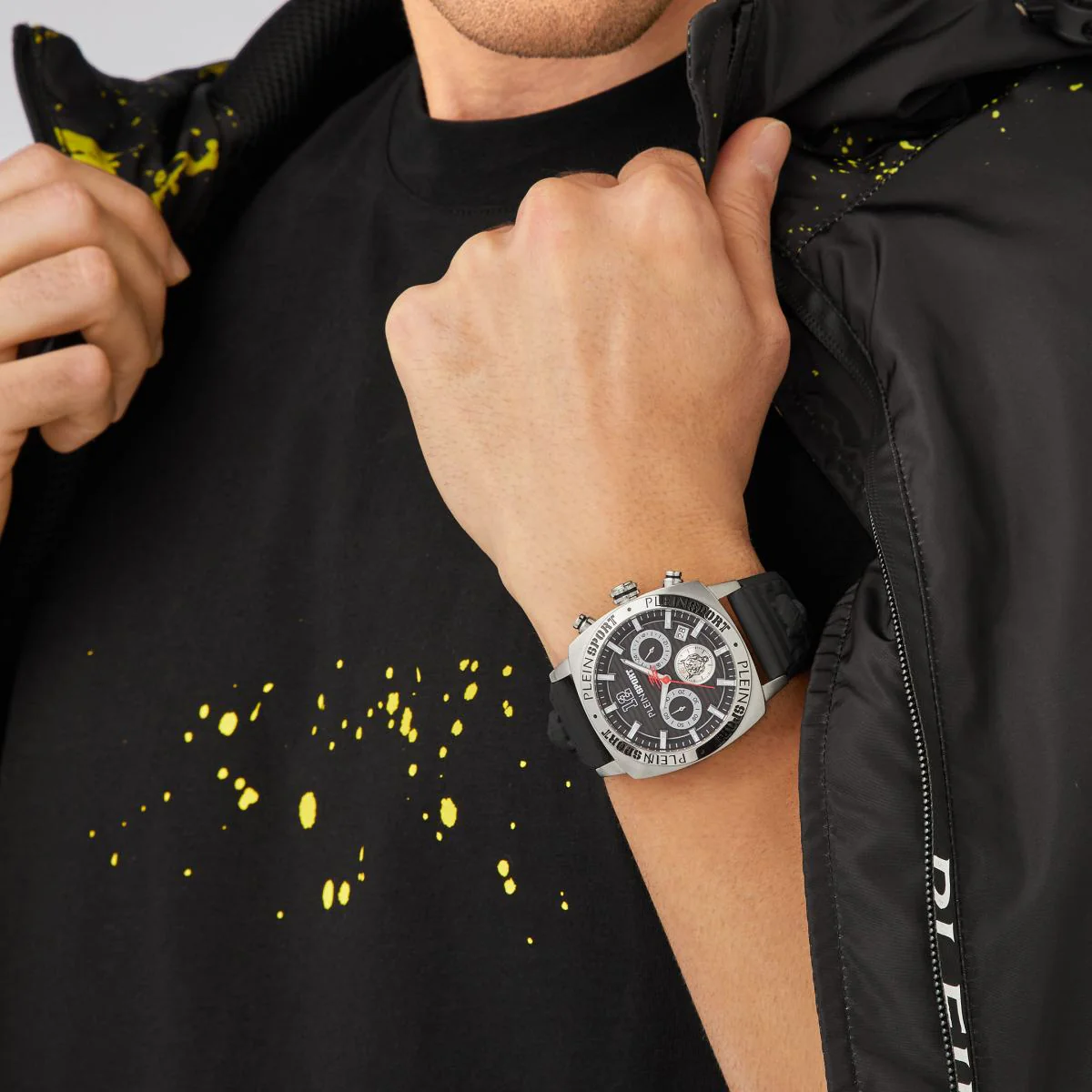 Plein Sport Herren Uhr Analog Quarz WILDCAT CHRONO PSGBA0623 Silikon - Image 4