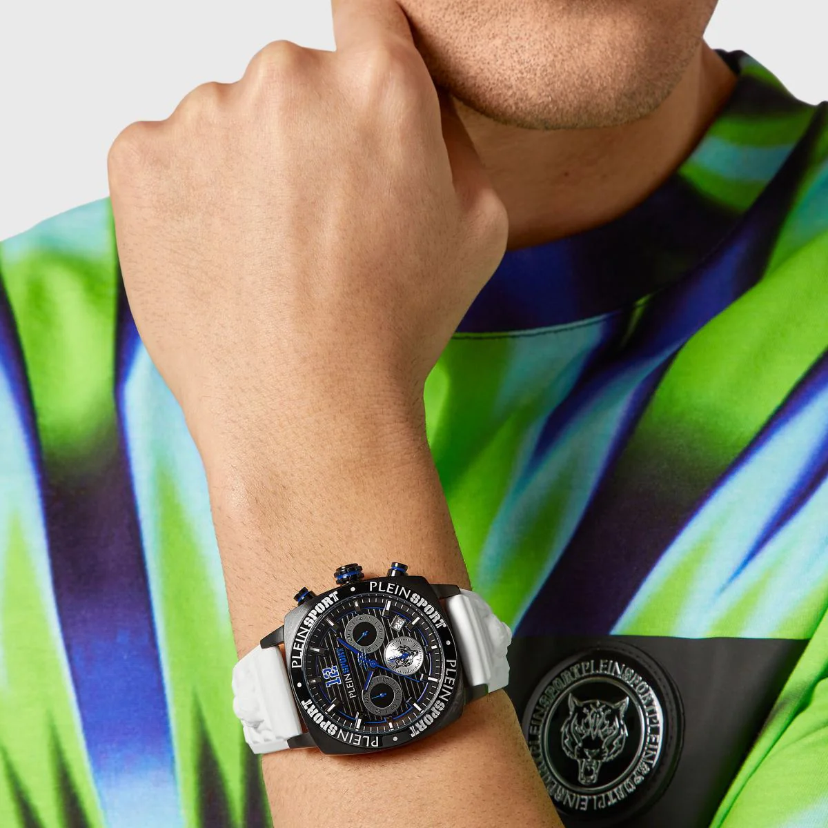 Plein Sport Herren Uhr Analog Quarz WILDCAT CHRONO PSGBA0823 Silikon - Image 4