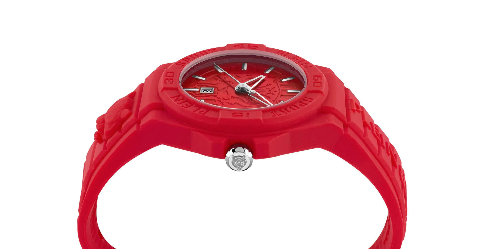 Plein Sport Unisex Uhr Analog Quarz NEW FEARLESS Rot PSHDA0224 Silikon - Image 2