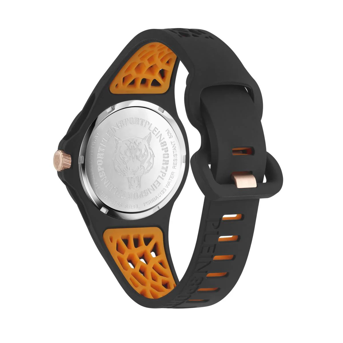 Plein Sport Unisex Uhr Analog Quarz THUNDERSTORM Black Orang PSBBA0123 Silikon - Image 2