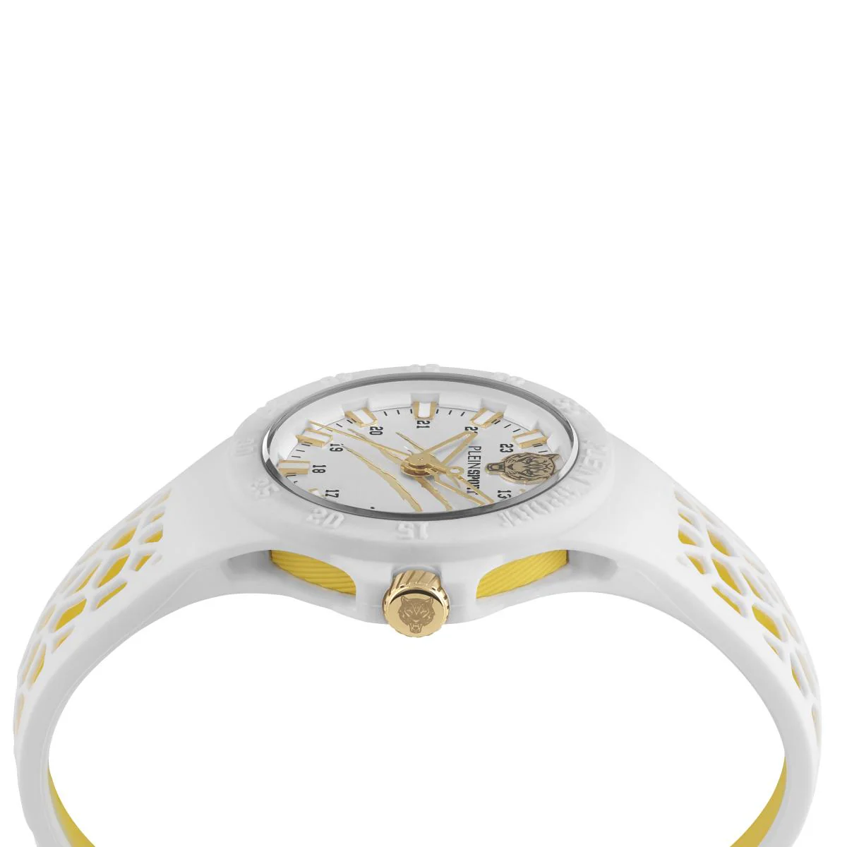 Plein Sport Unisex Uhr Analog Quarz THUNDERSTORM Weiss PSBBA0323 Silikon - Image 3