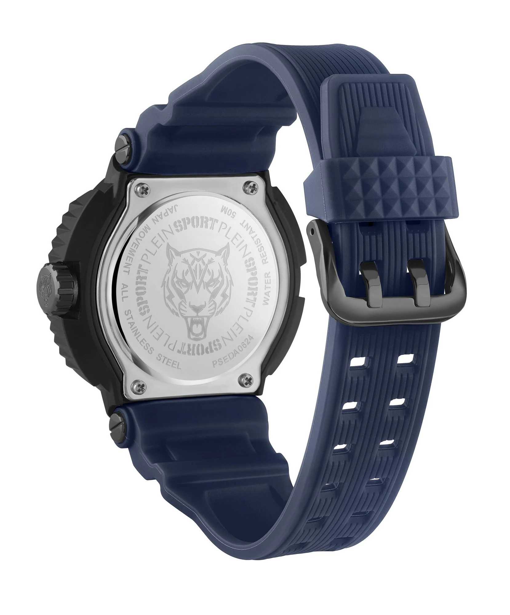 Plein Sport Unisex Uhr Analog Quarz TIGER POWER IP Gun / blau PSEDA0624 PU - Image 3