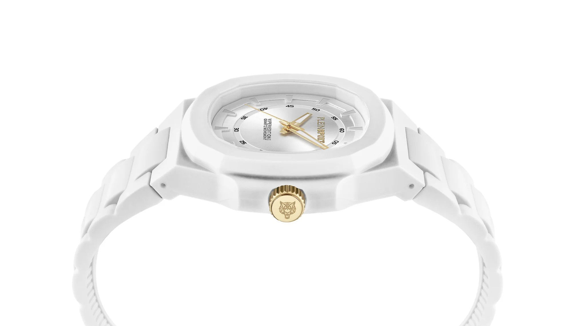 Plein Sport Unisex Uhr Analog Quarz VIPER EDITION I Weiß PSOGA0325 Silikon - Image 2