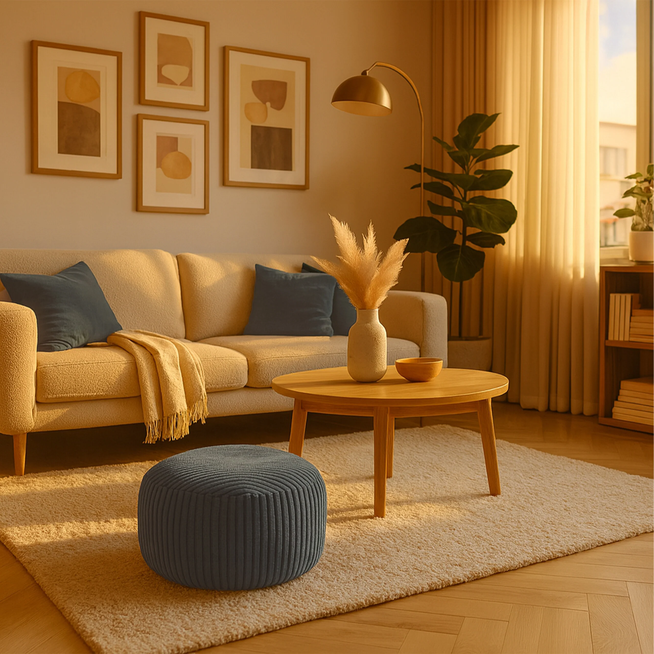 Pouf mit Cordbezug - Image 7