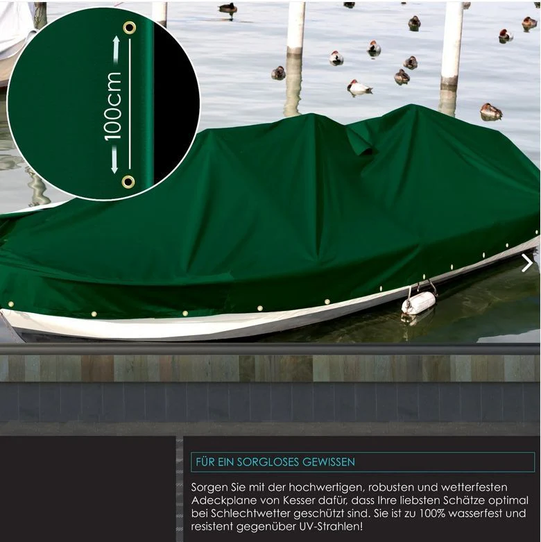 PowerTec Wasserdichte Abdeckplane 2x4m – Reißfest & Wetterfest mit Ösen – Ideal als Bootsplane - Image 21