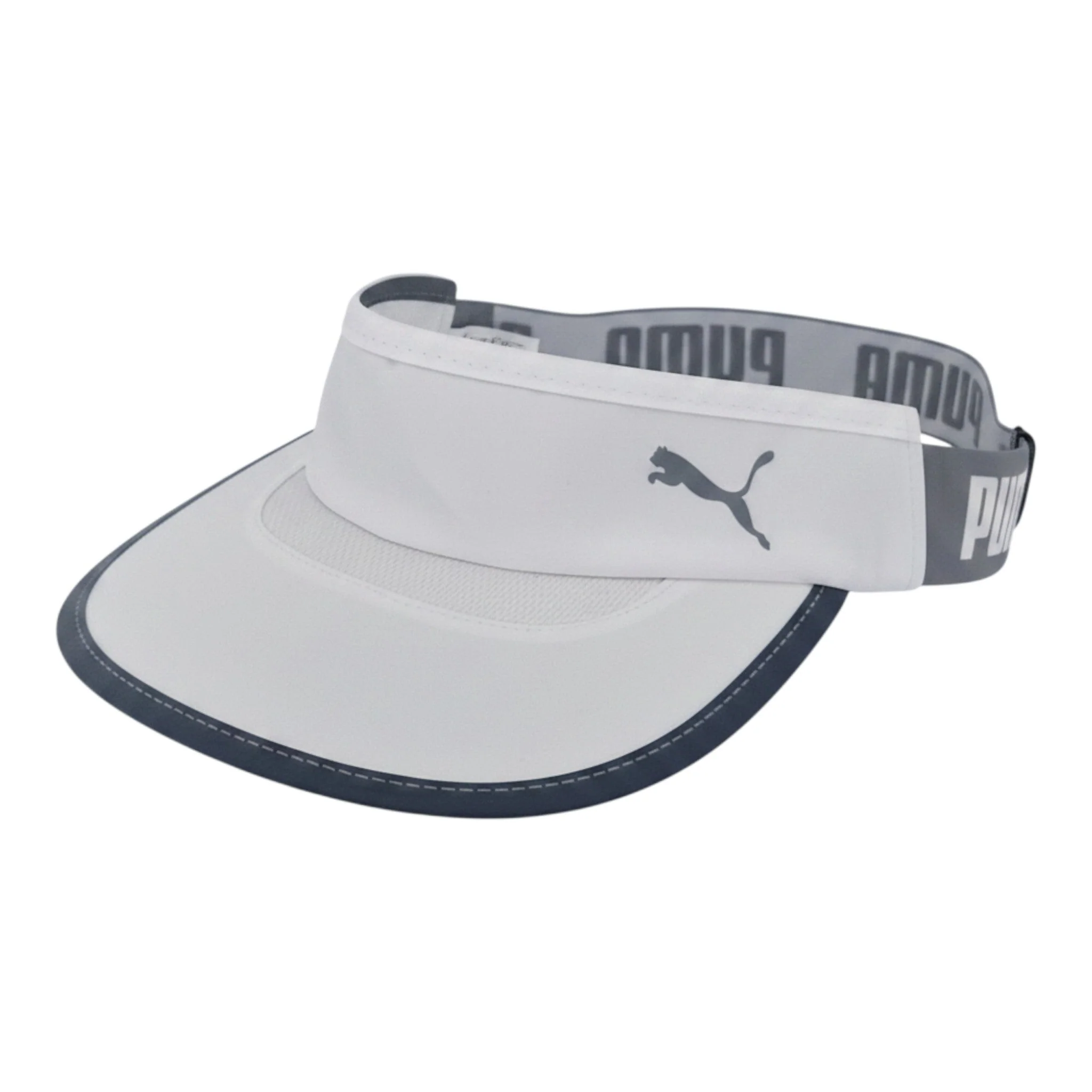 Puma Running Visor Cap Sonnenschutz Damen Herren Weiß