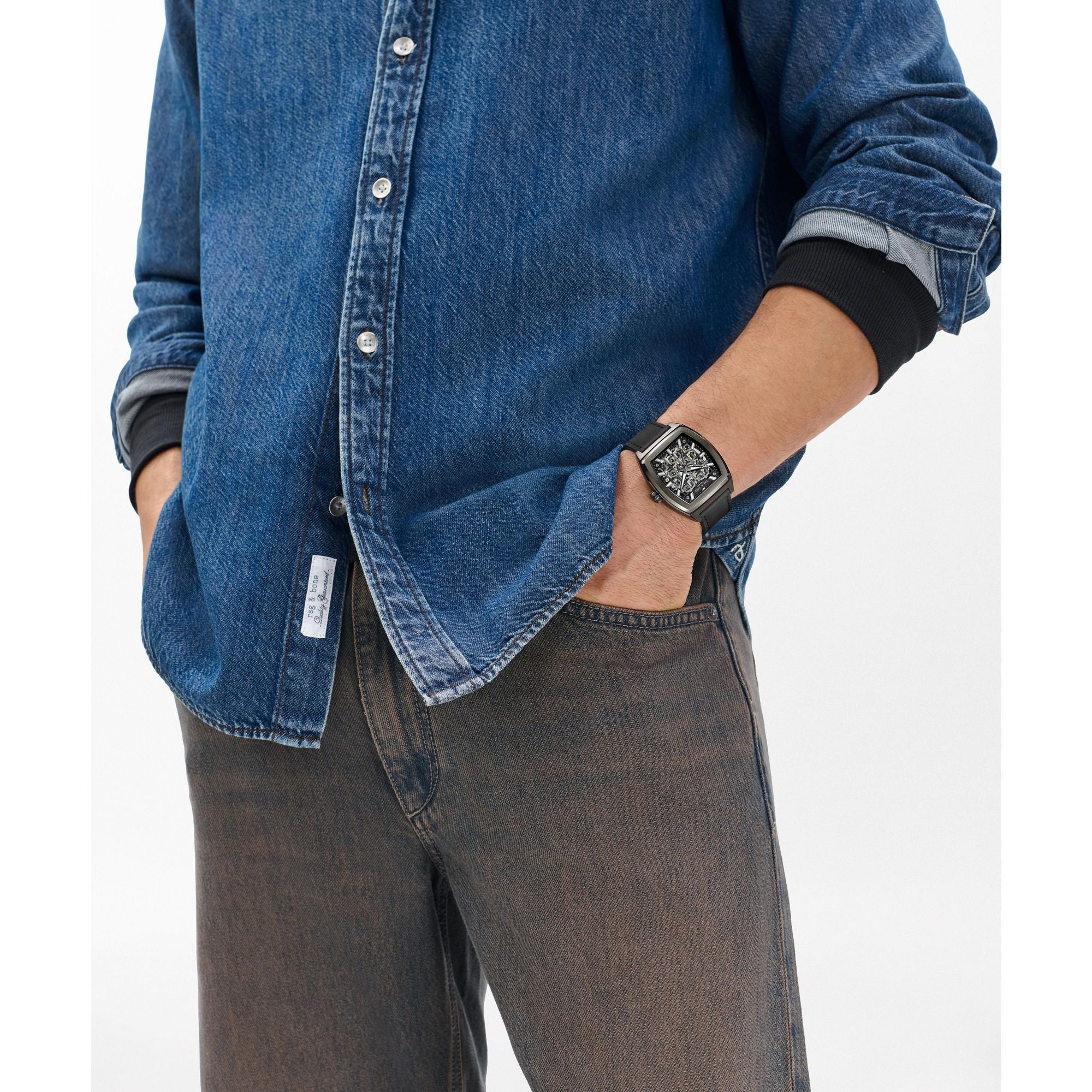 rag & bone Herren Analog Uhr Armbanduhr Mercer Automatic RBG250044 Edelstahl - Image 7