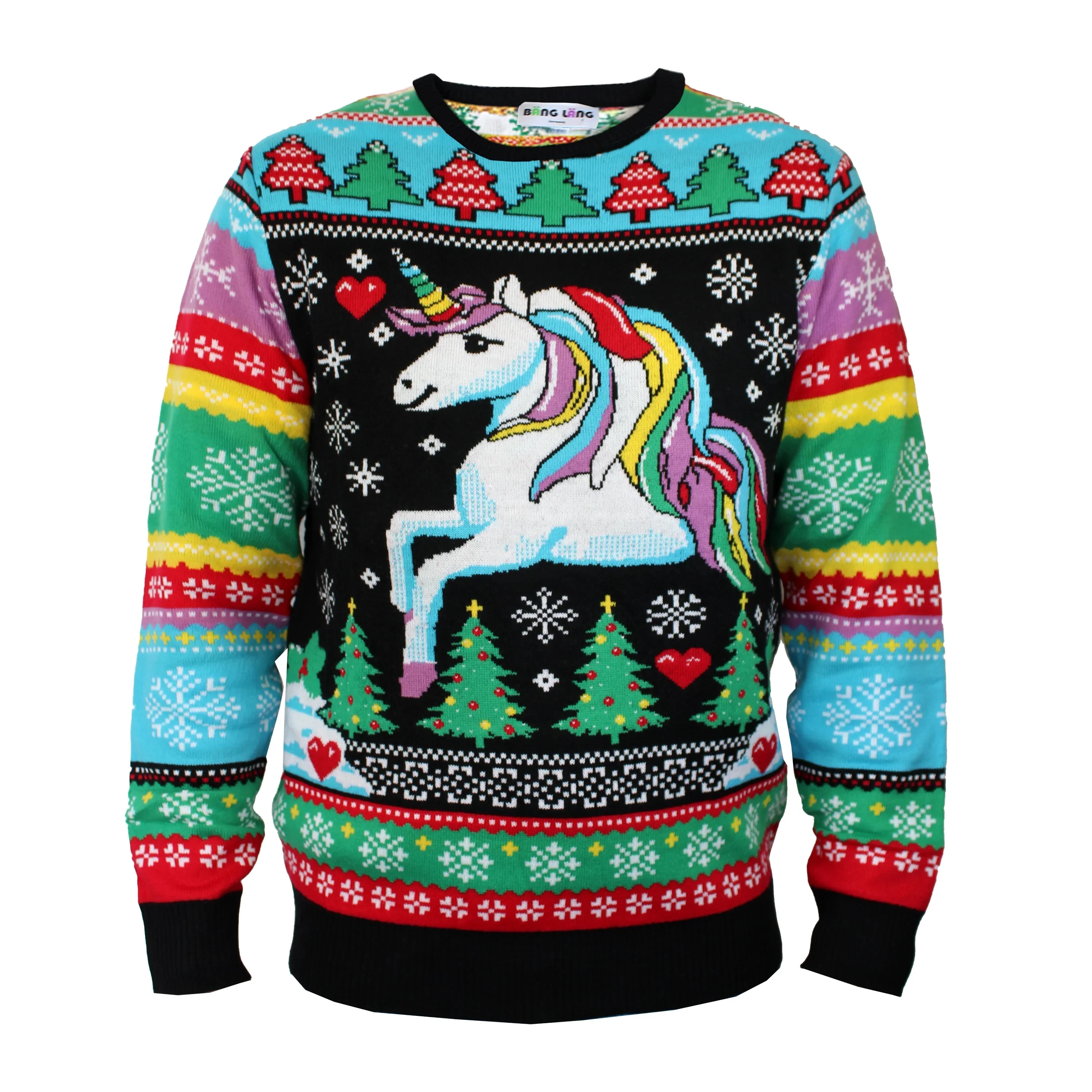 Rainbow Unicorn Sweater Ugly Christmas Weihnachts Pullover Damen Herren - Image 2