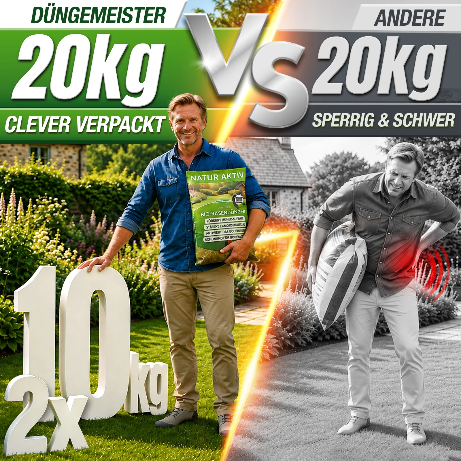Rasendünger Bio Dünger Rasen Langzeitwirkung schneller Humusaufbau Premium 30,3kg - Image 19