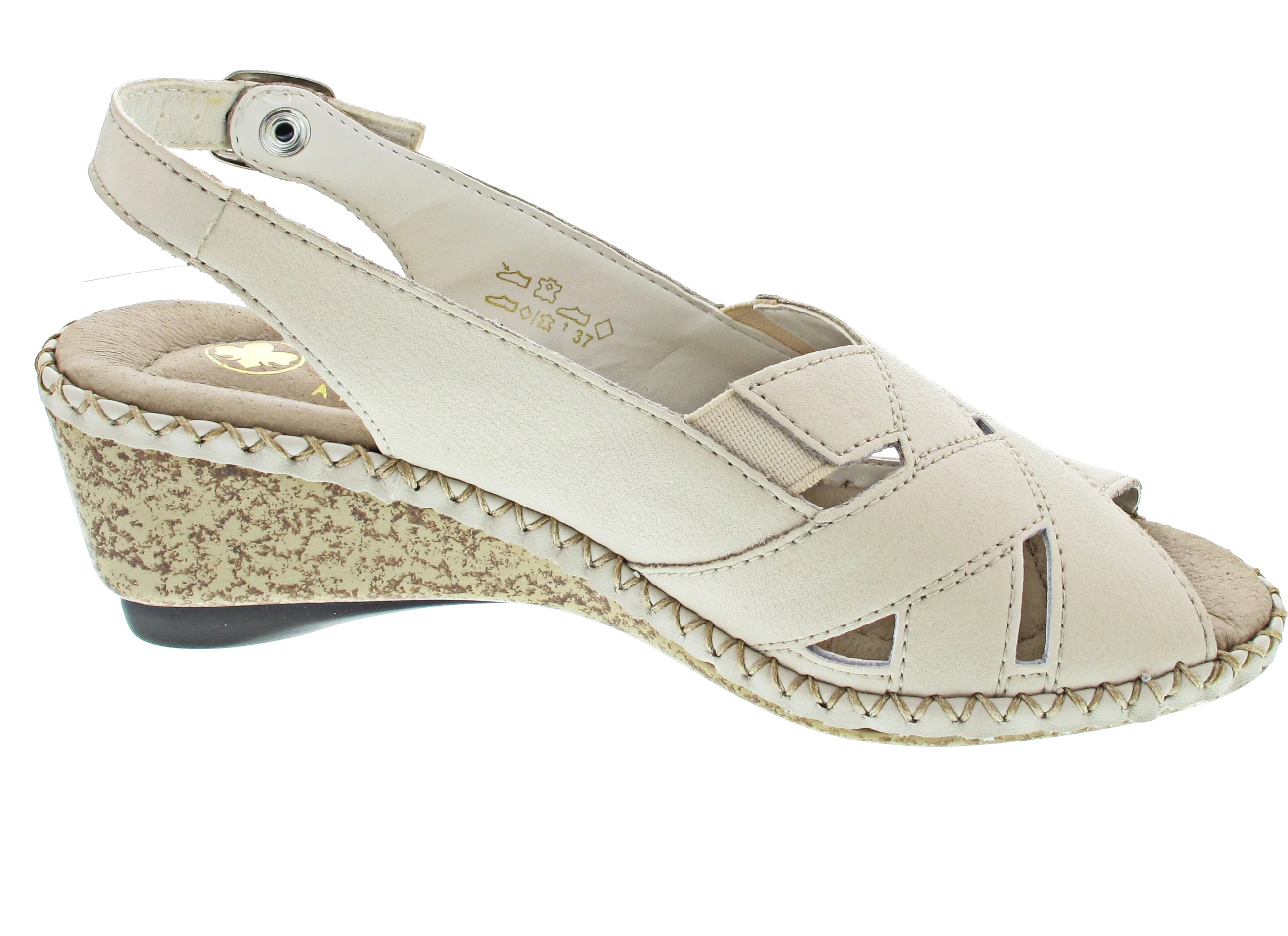 Rieker Keilsandalette Beige - Image 9
