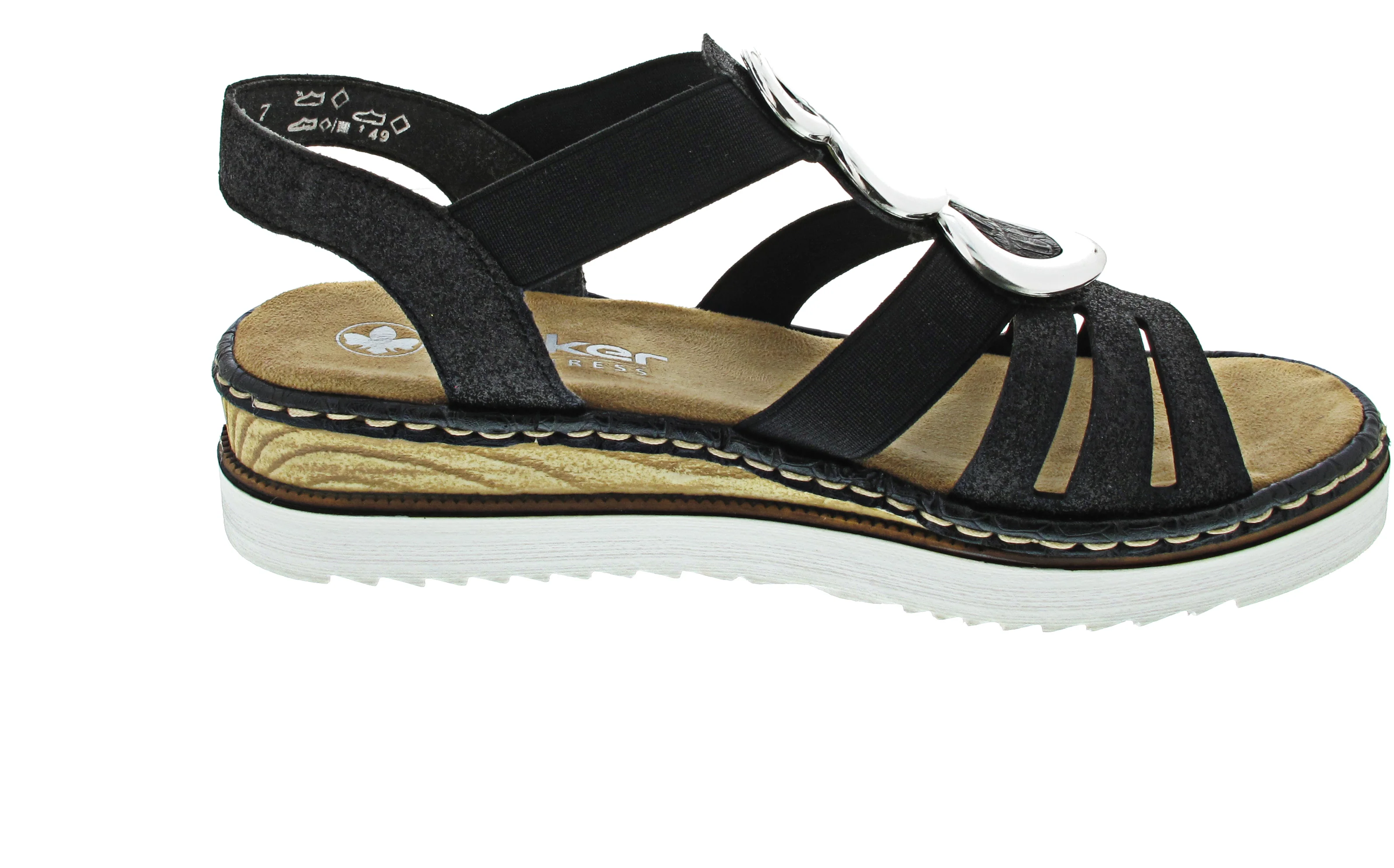 Rieker Keilsandalette Schwarz - Image 3