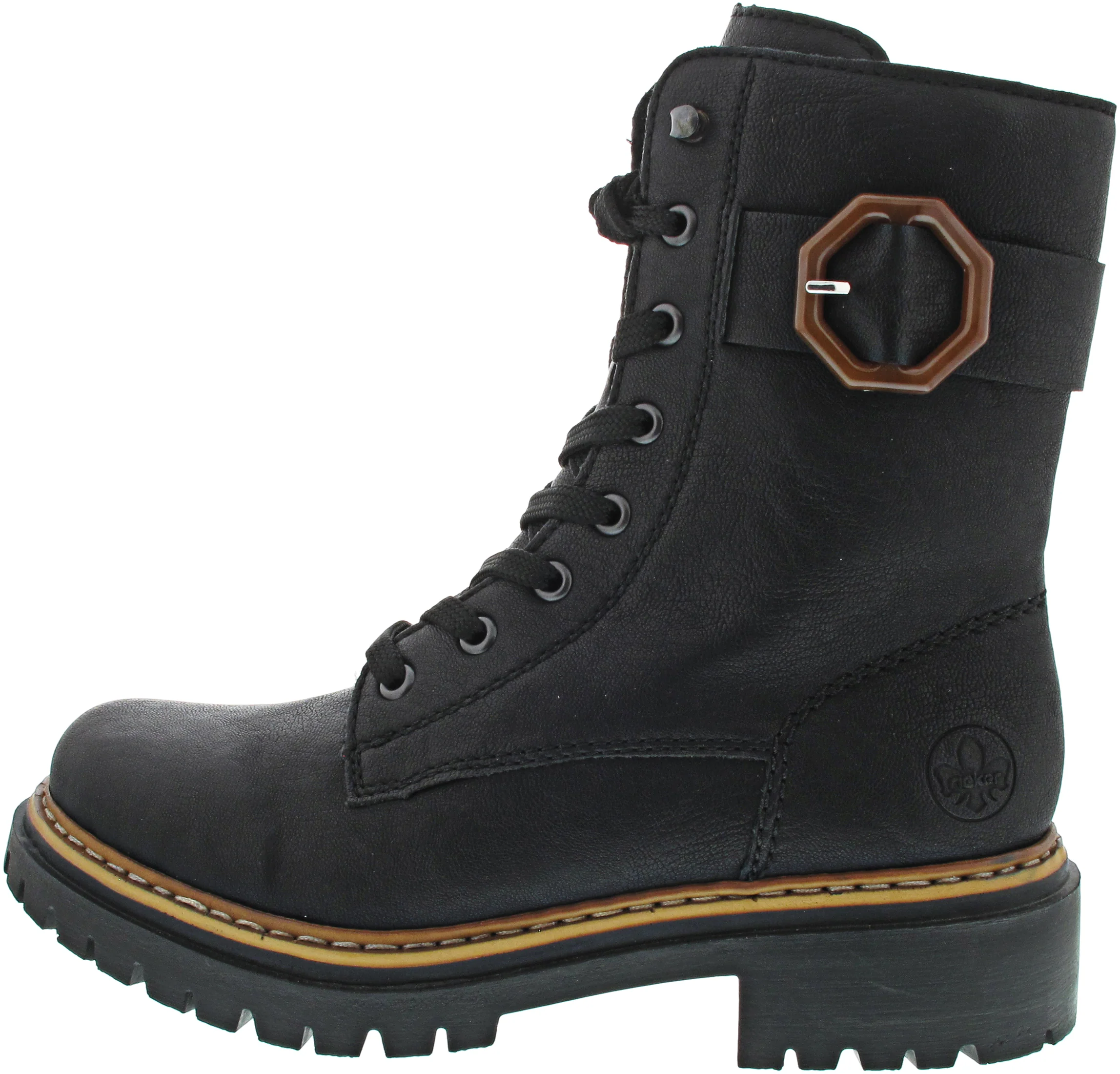 Rieker Schnürstiefel Schwarz
