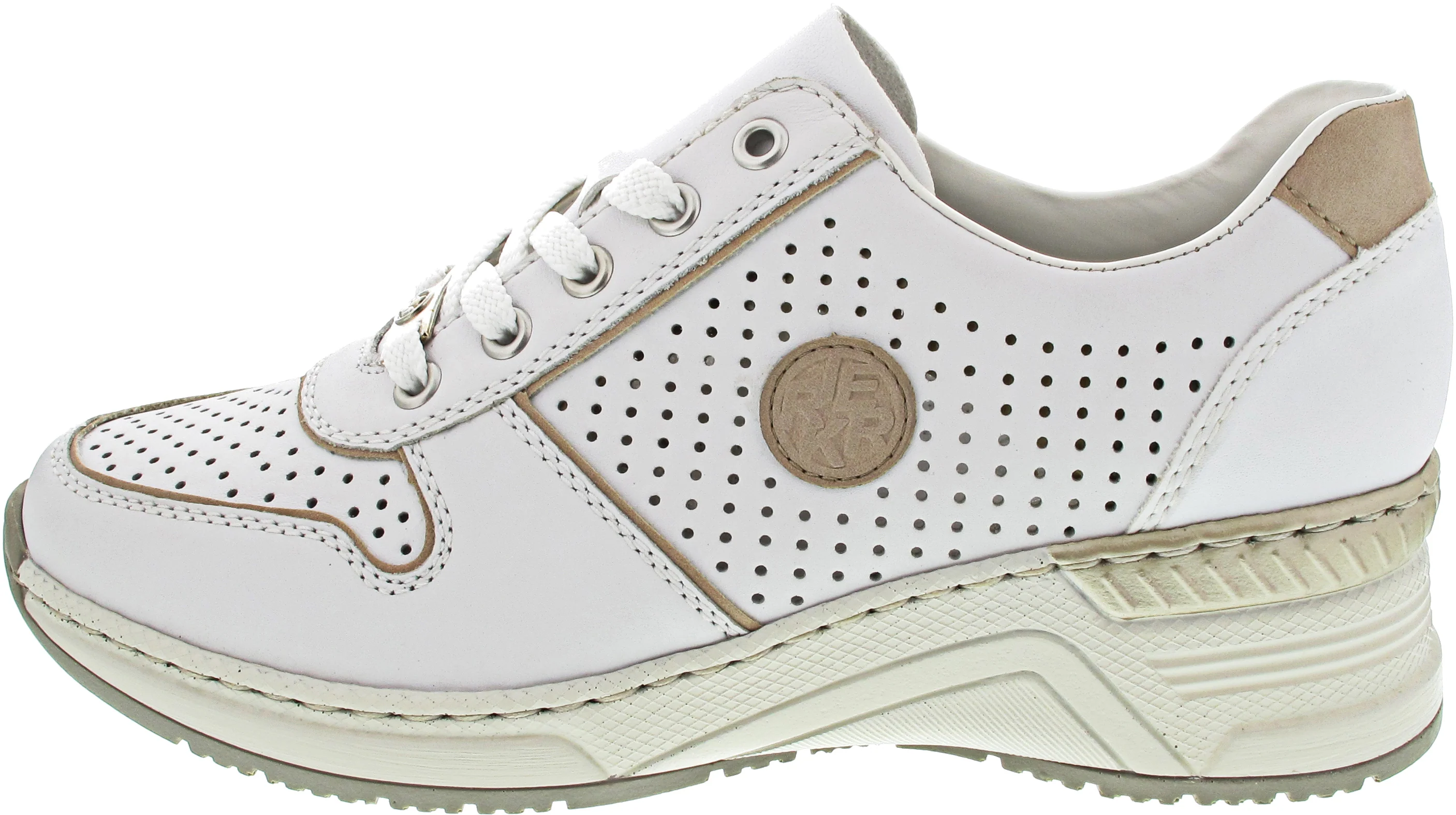 Rieker sportlicher Schnürer Beige - Image 2