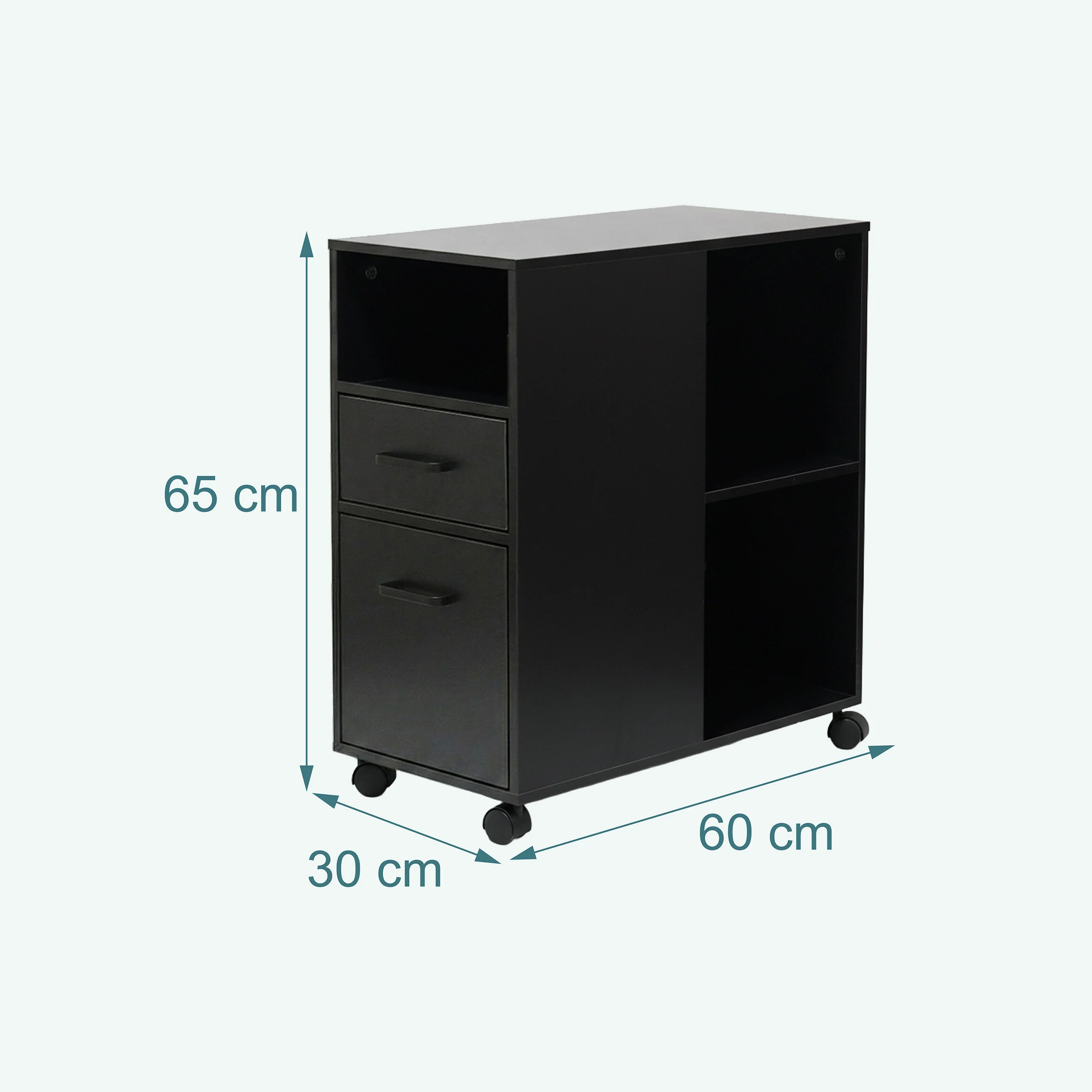 Rollcontainer mit Schubladen und Fächern - Image 5