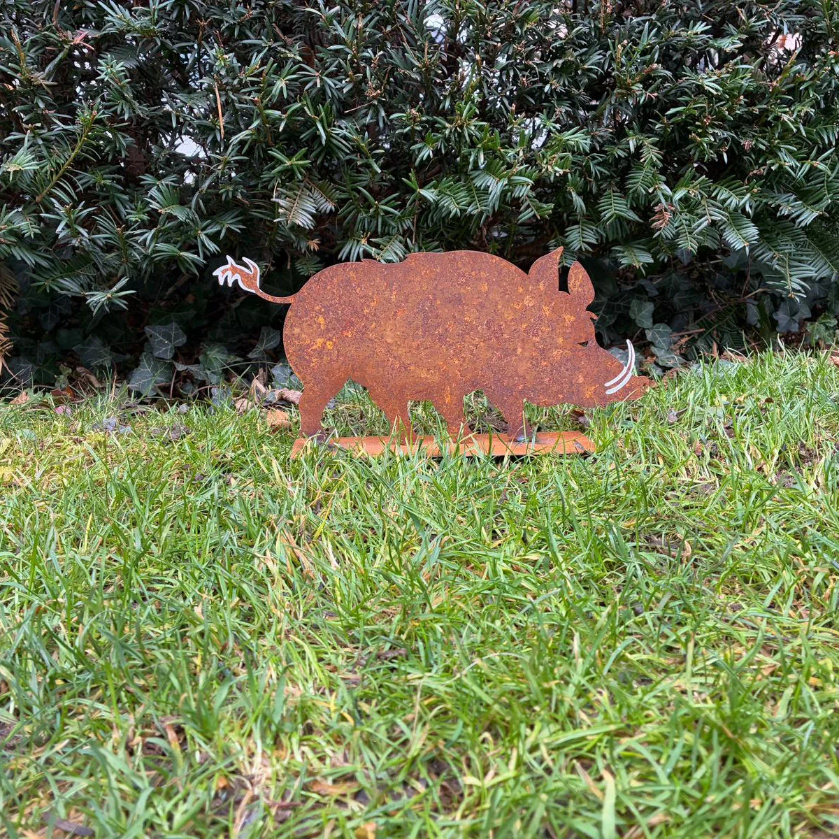 Rost Deko Wildschwein Fredl - Edle Handwerkskunst für Garten und Terrasse - Image 4